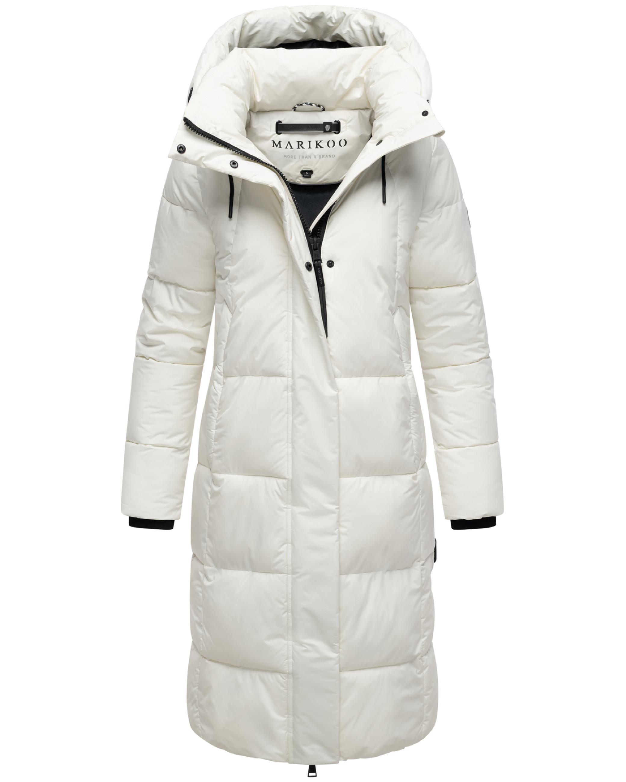Winter Steppmantel mit abnehmbarer Kapuze "Chumanii XVI" Off White