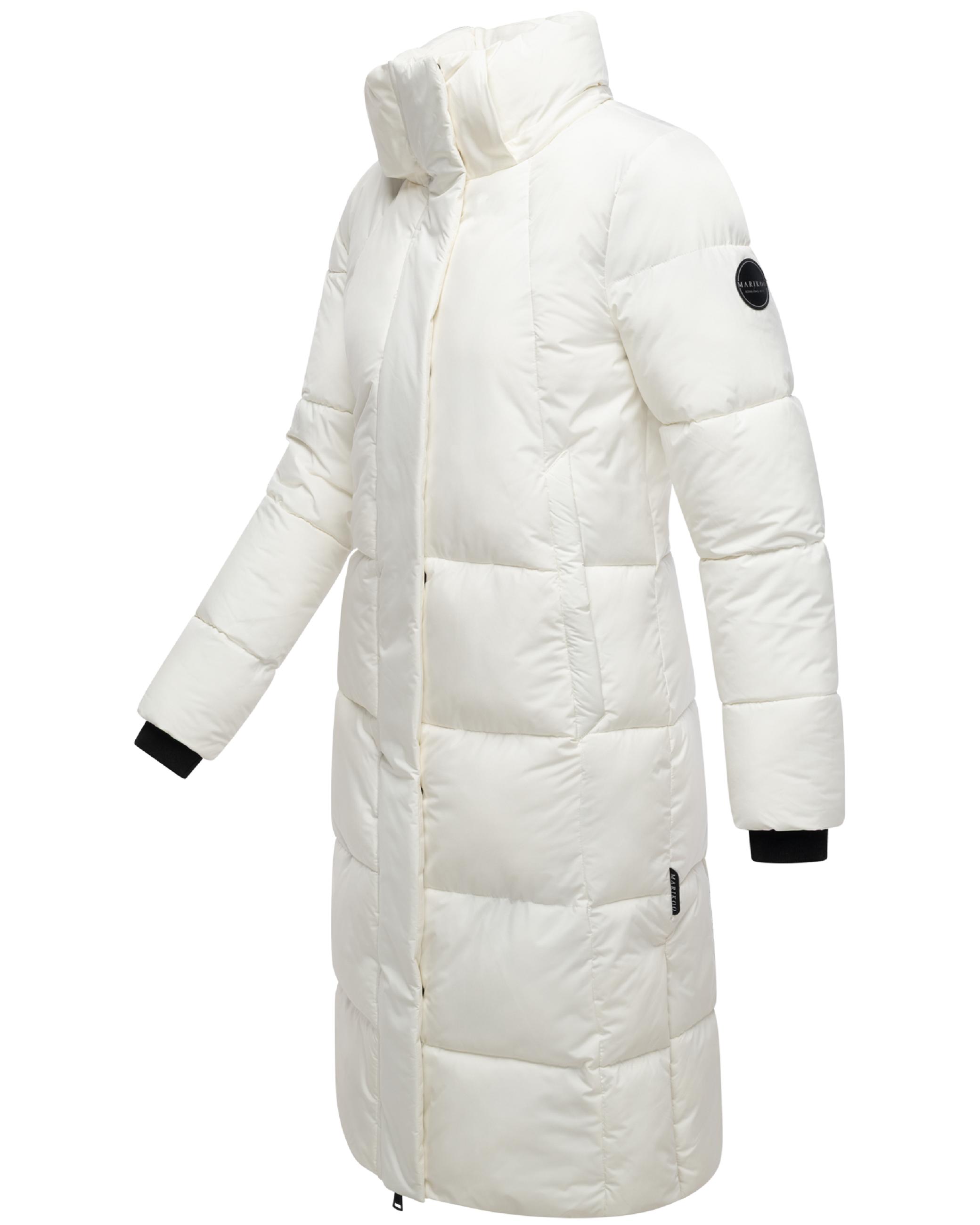 Winter Steppmantel mit abnehmbarer Kapuze "Chumanii XVI" Off White