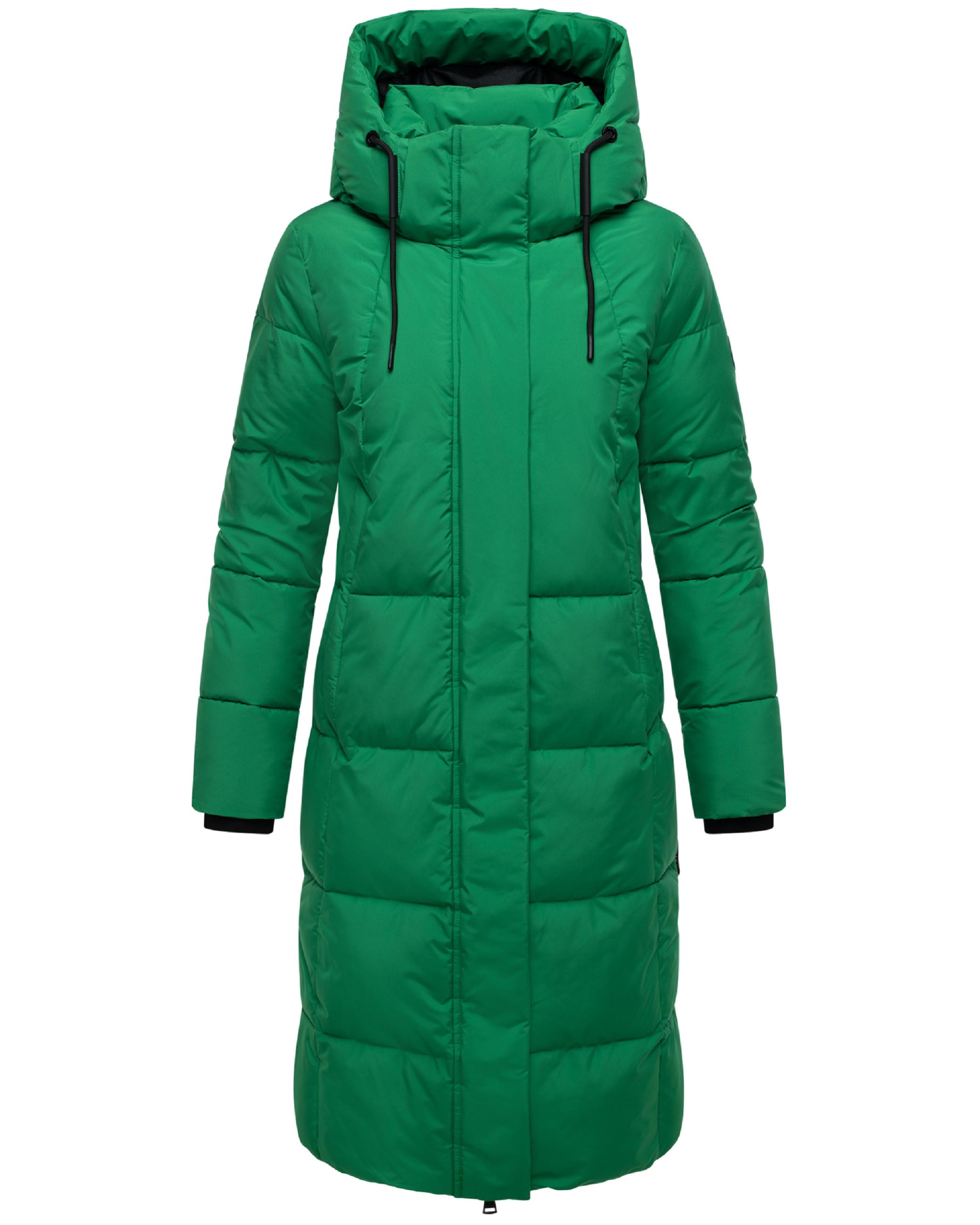 Winter Steppmantel mit abnehmbarer Kapuze "Chumanii XVI" Smaragd Green