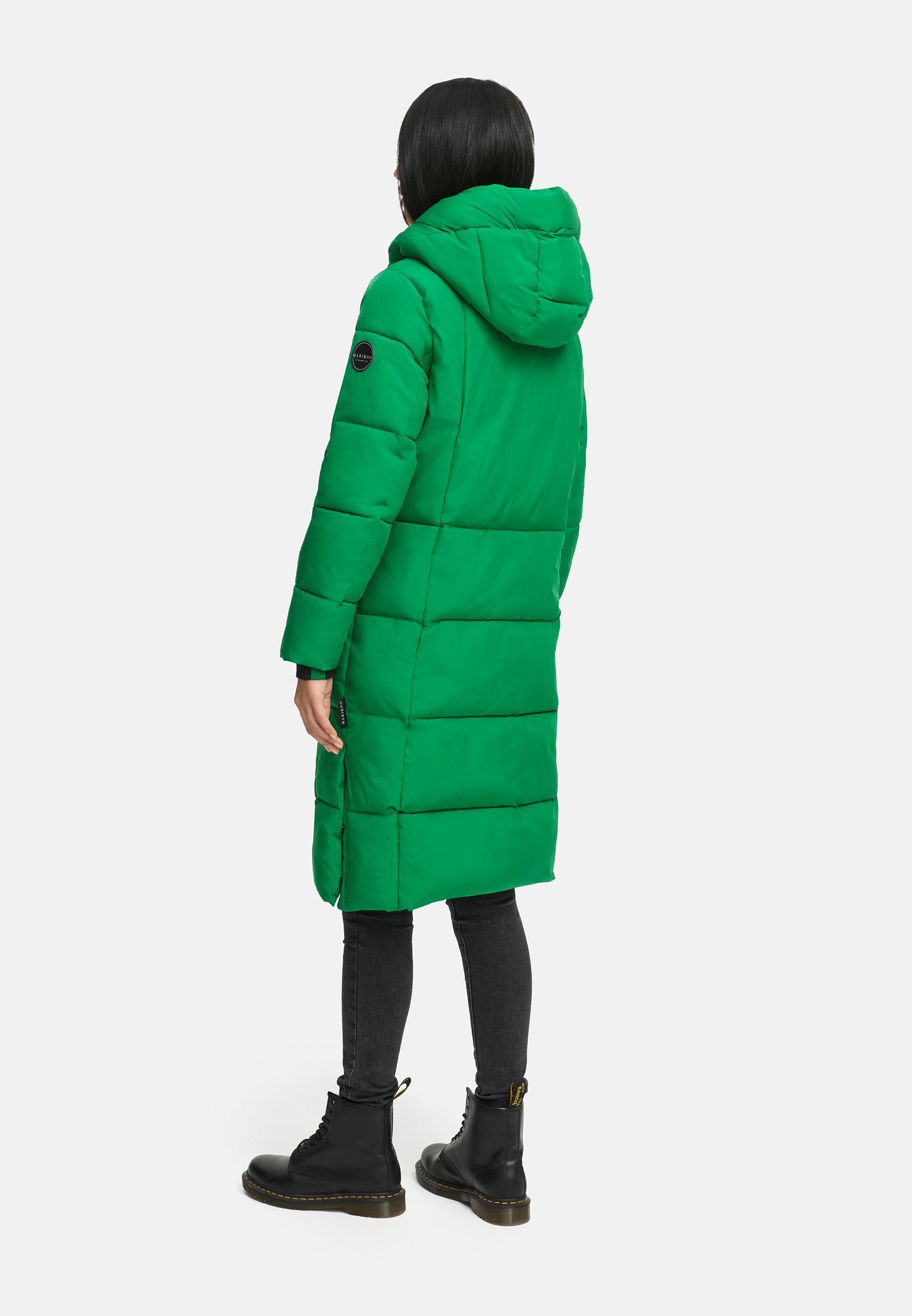 Winter Steppmantel mit abnehmbarer Kapuze "Chumanii XVI" Smaragd Green