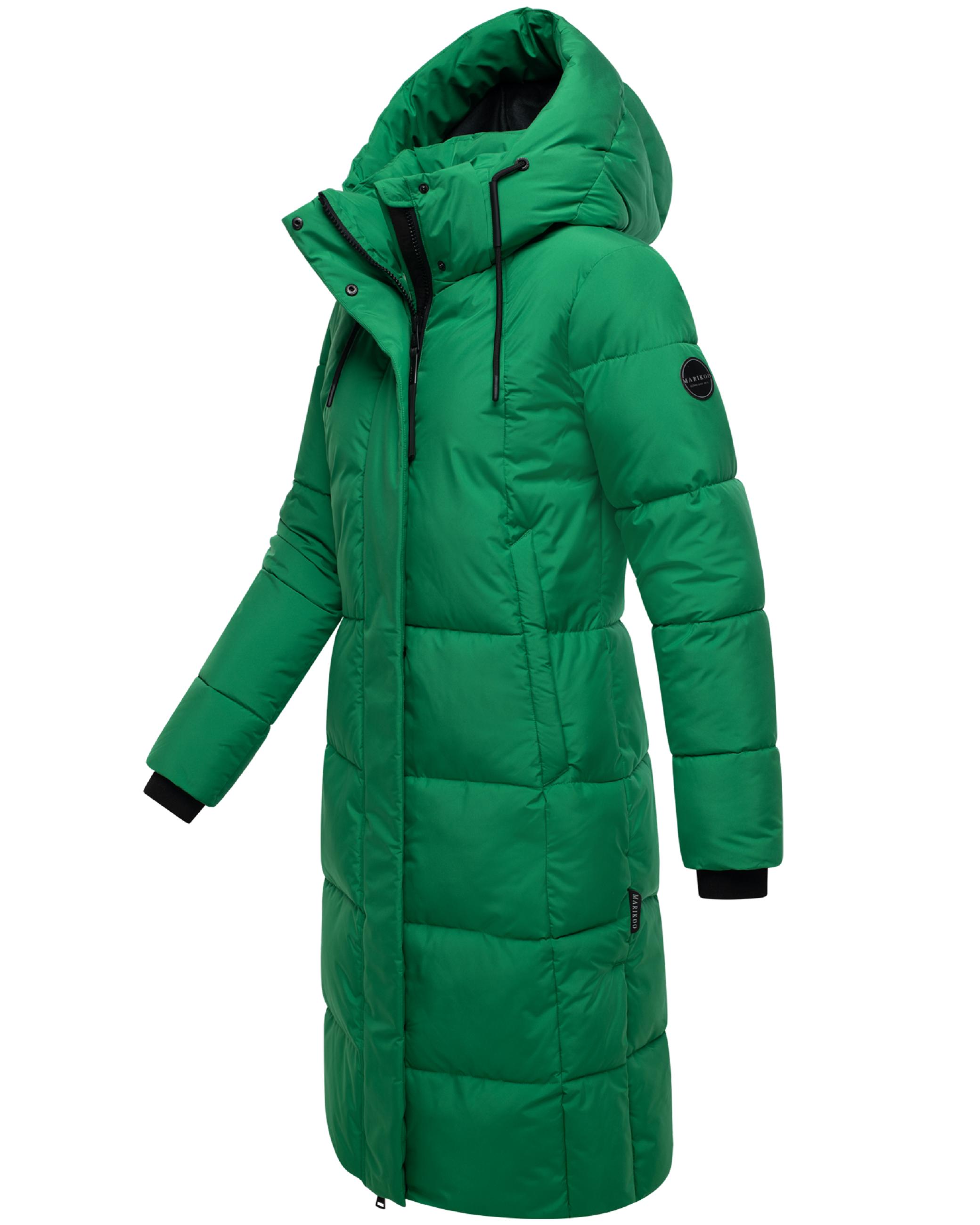 Winter Steppmantel mit abnehmbarer Kapuze "Chumanii XVI" Smaragd Green
