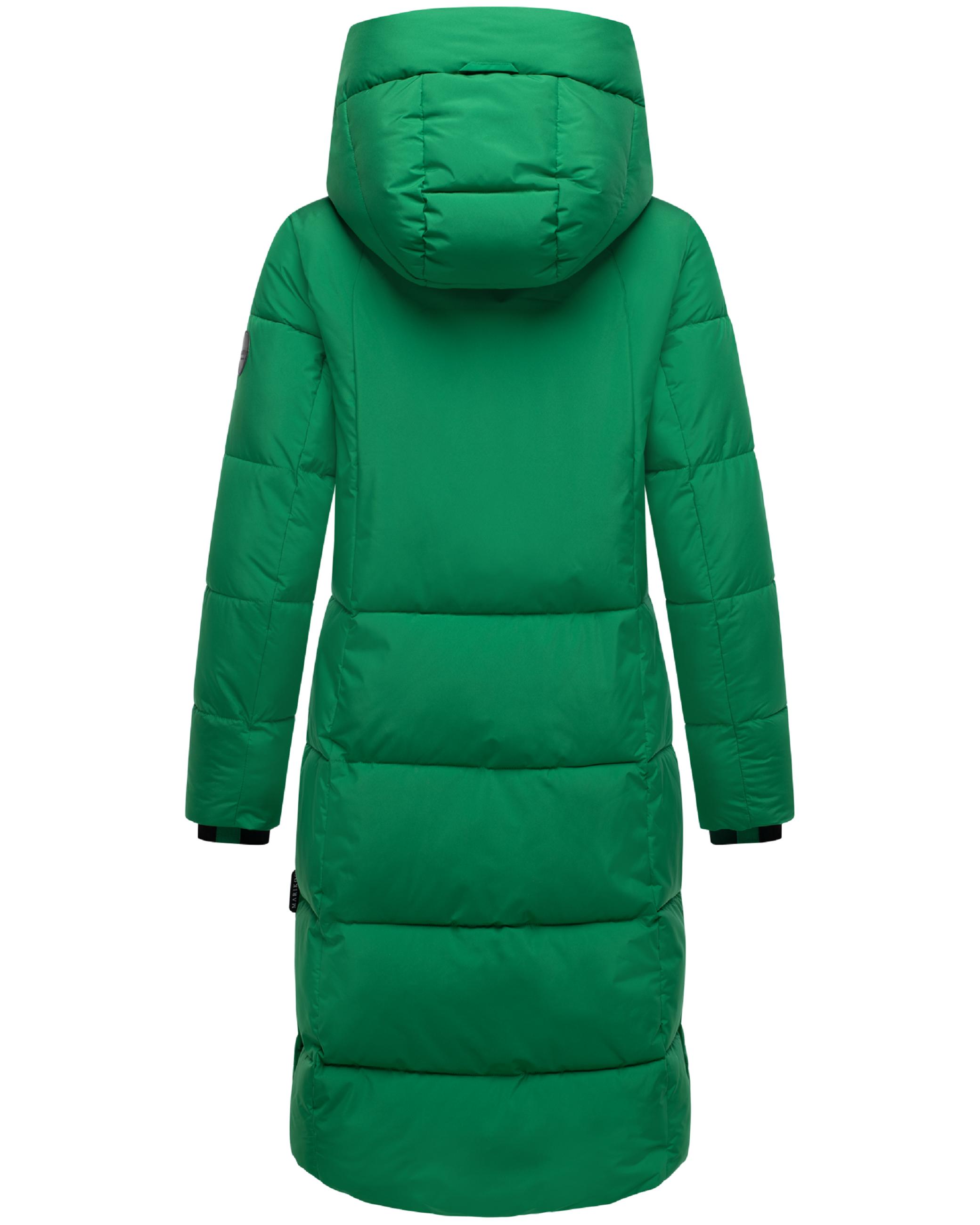 Winter Steppmantel mit abnehmbarer Kapuze "Chumanii XVI" Smaragd Green