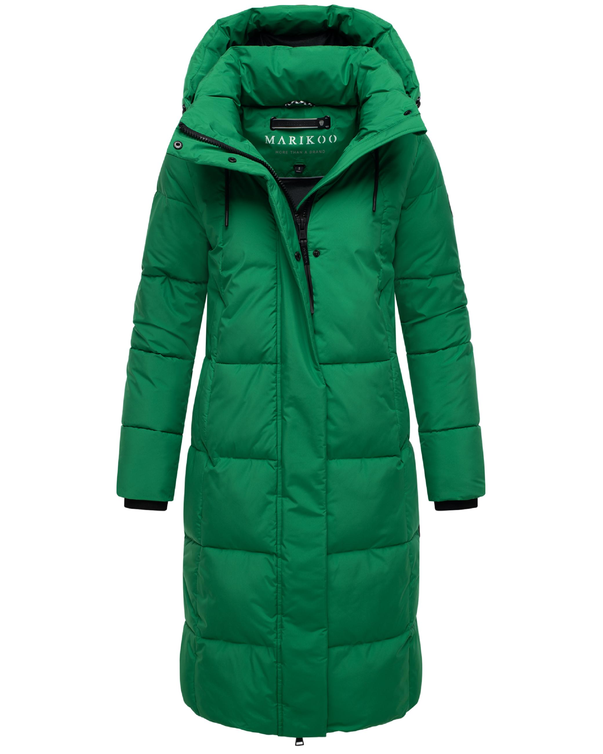 Winter Steppmantel mit abnehmbarer Kapuze "Chumanii XVI" Smaragd Green