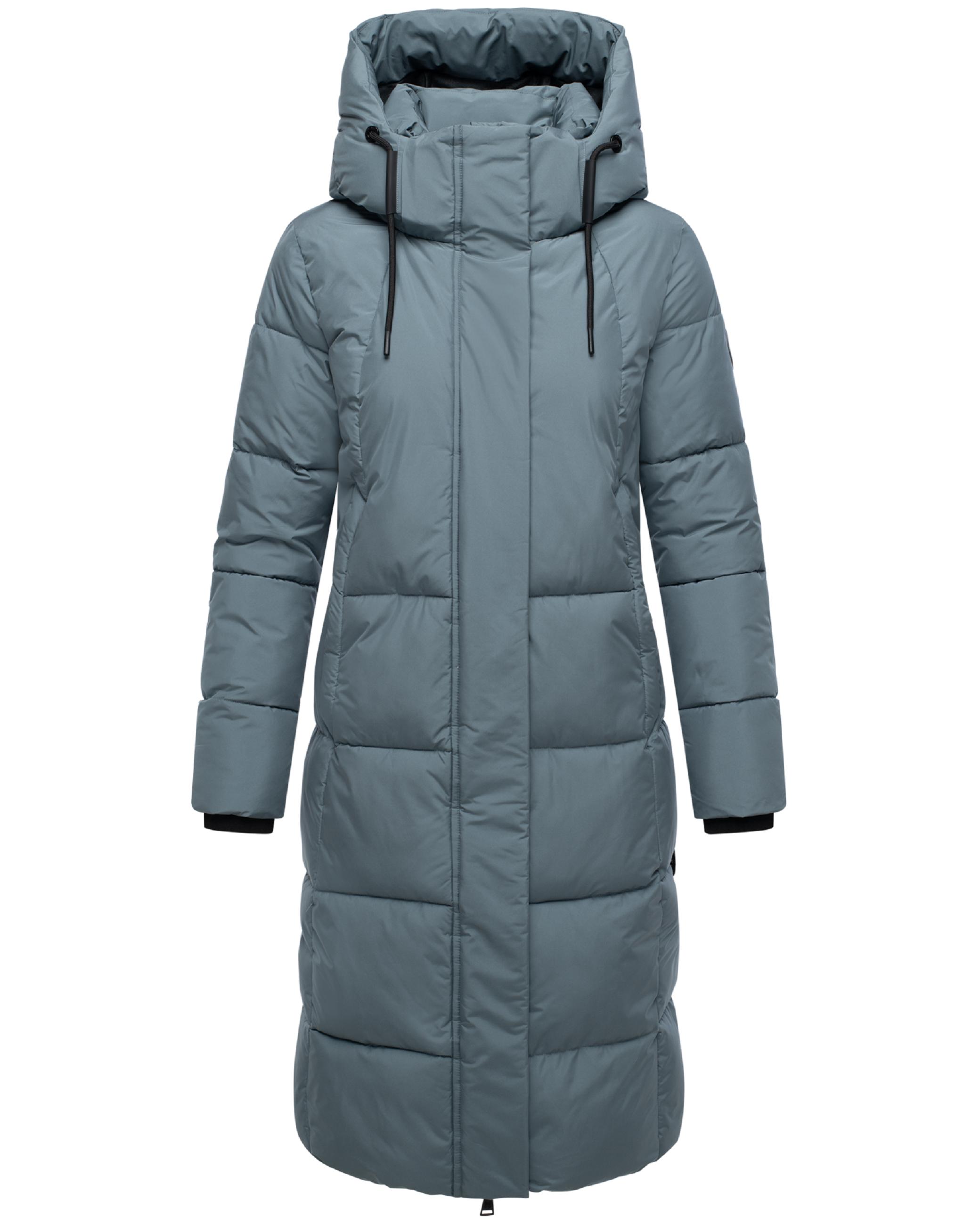 Winter Steppmantel mit abnehmbarer Kapuze "Chumanii XVI" Stormy Blue