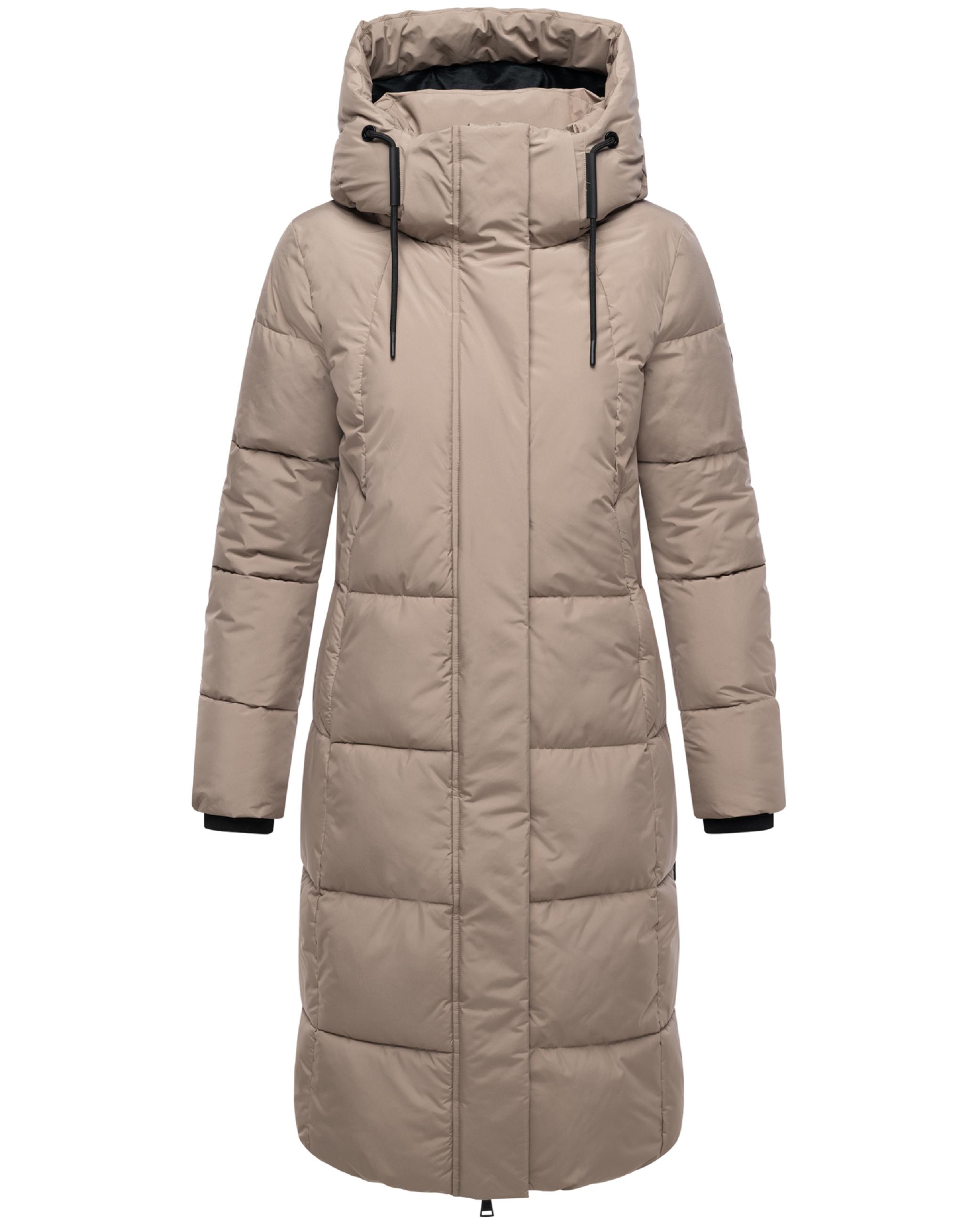 Winter Steppmantel mit abnehmbarer Kapuze "Chumanii XVI" Taupe Grey