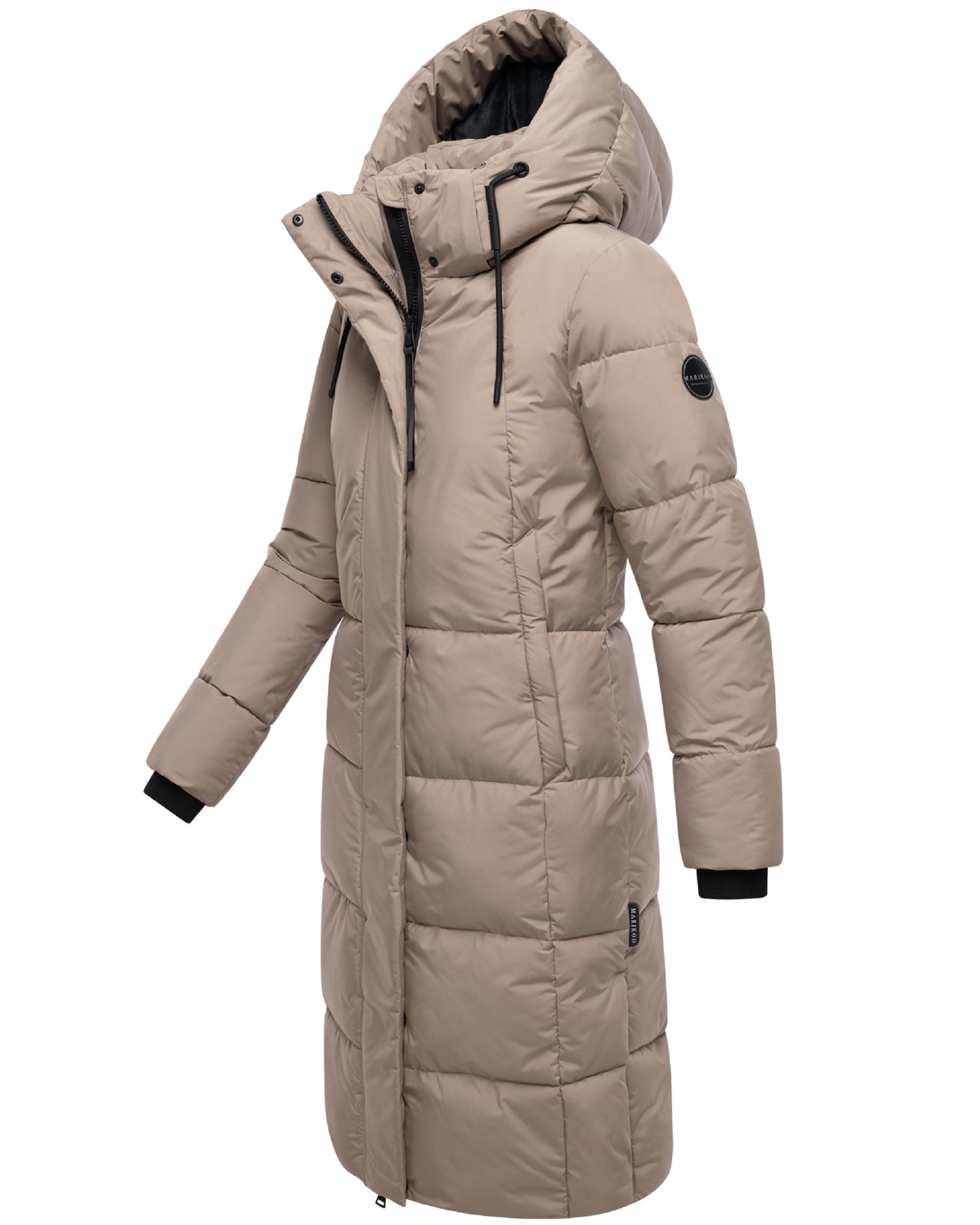 Winter Steppmantel mit abnehmbarer Kapuze "Chumanii XVI" Taupe Grey