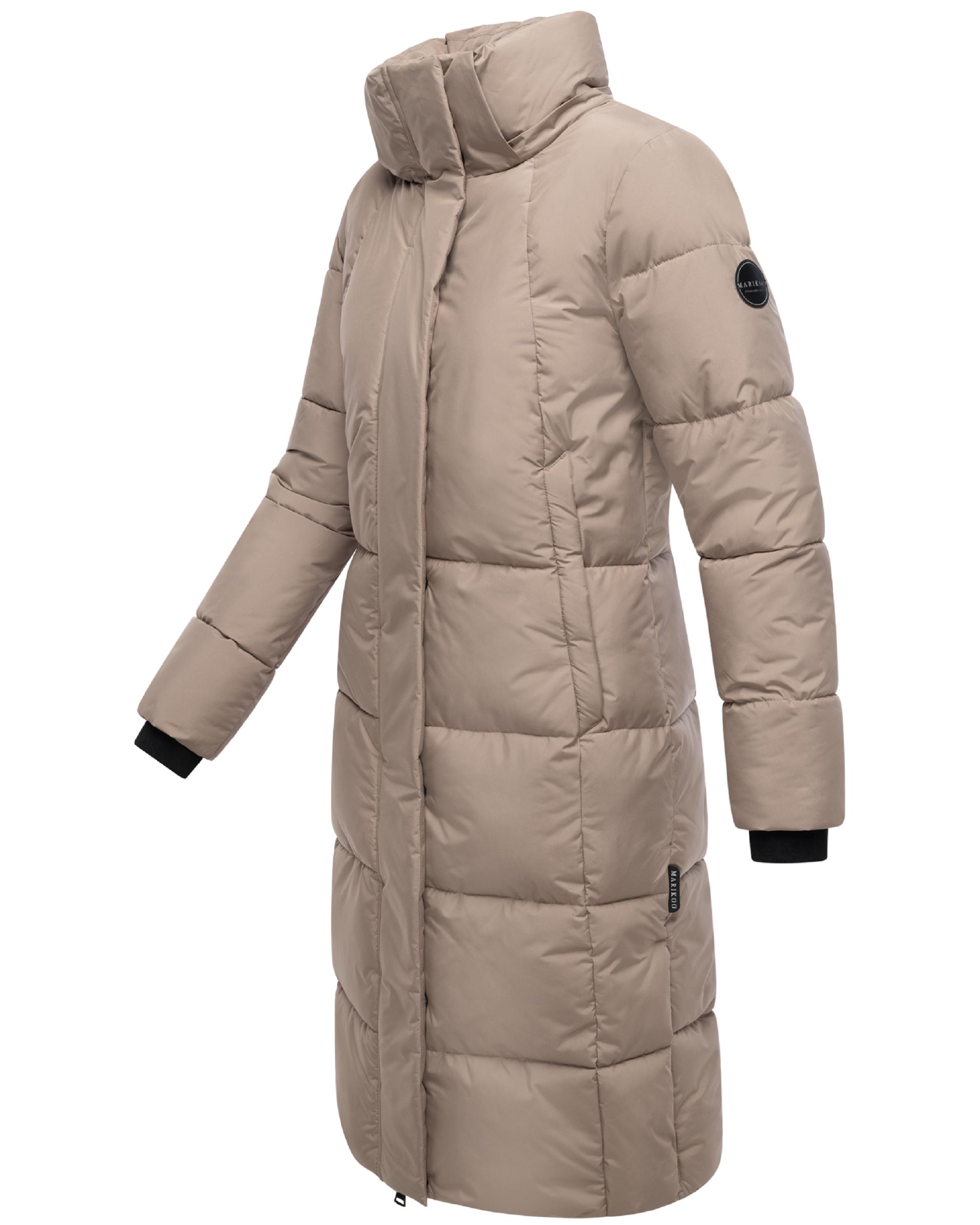 Winter Steppmantel mit abnehmbarer Kapuze "Chumanii XVI" Taupe Grey