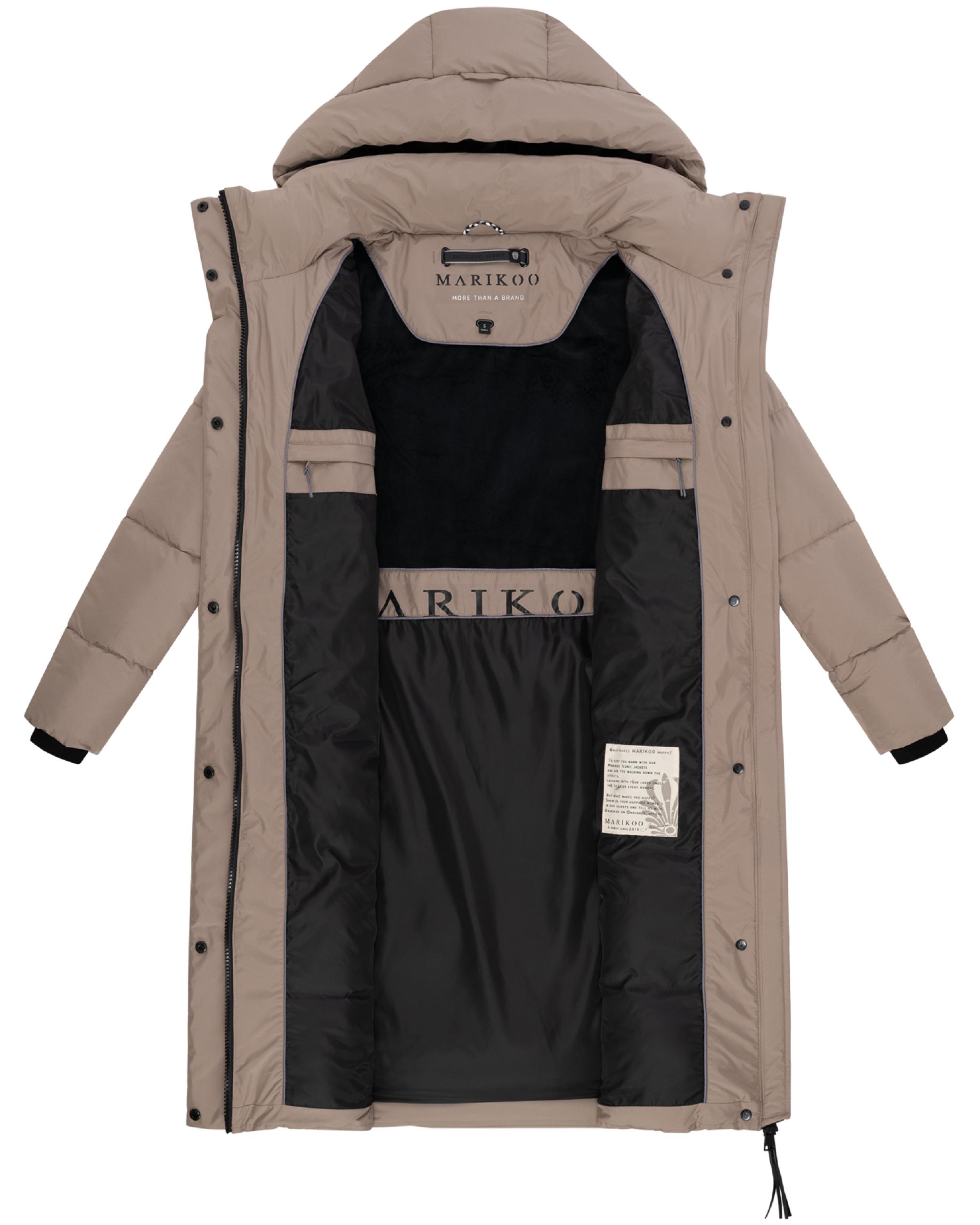 Winter Steppmantel mit abnehmbarer Kapuze "Chumanii XVI" Taupe Grey