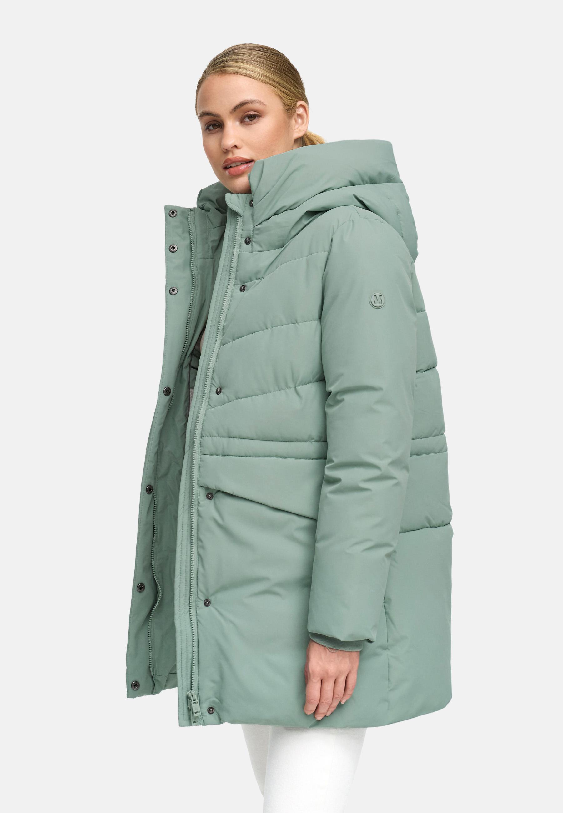 Winter Kurzmantel mit Taillenzugband "Delilah 16-1" Smokey Mint