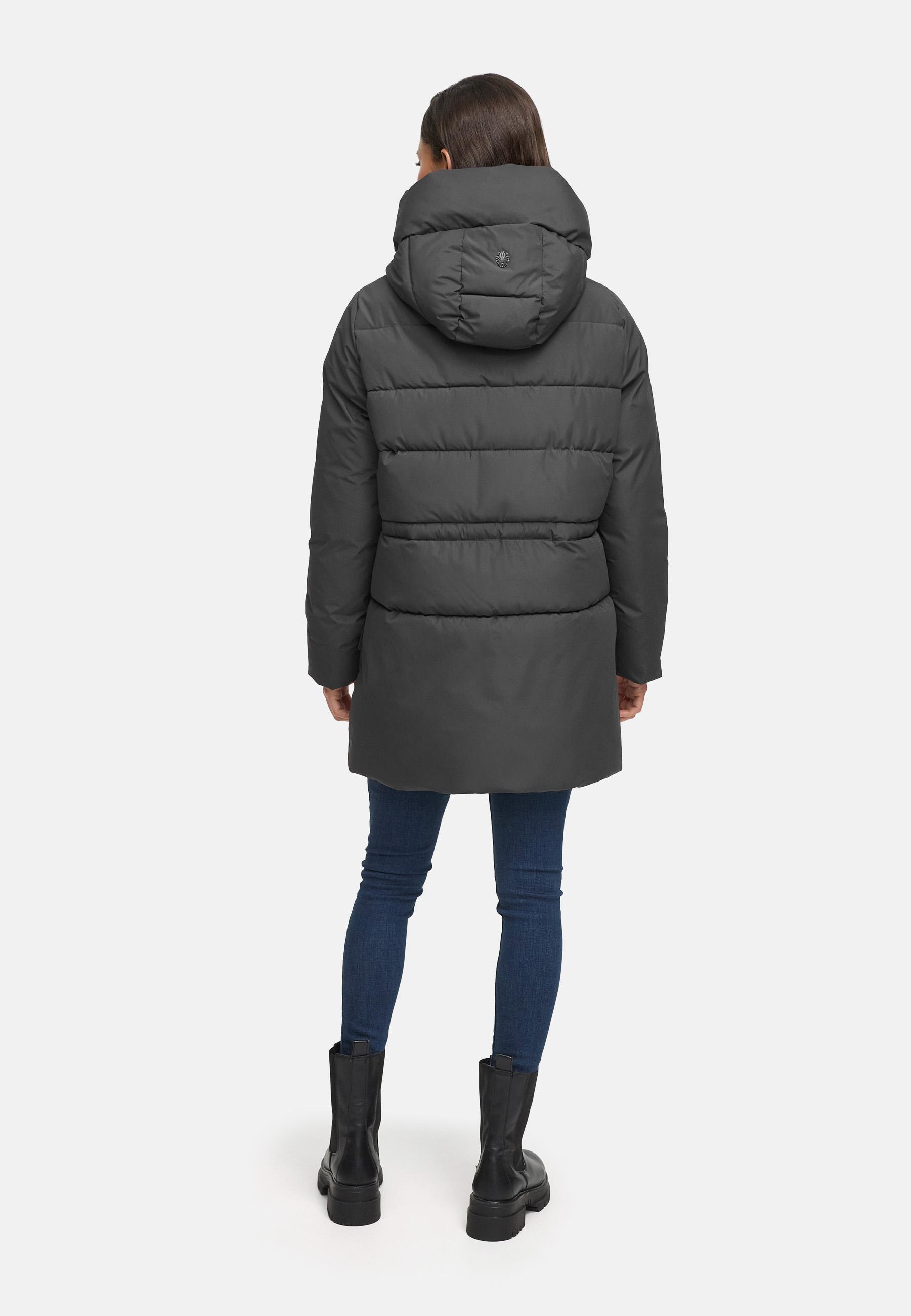 Steppjacke mit Kapuze und Taillenzugband "Delilah 16" Anthracite