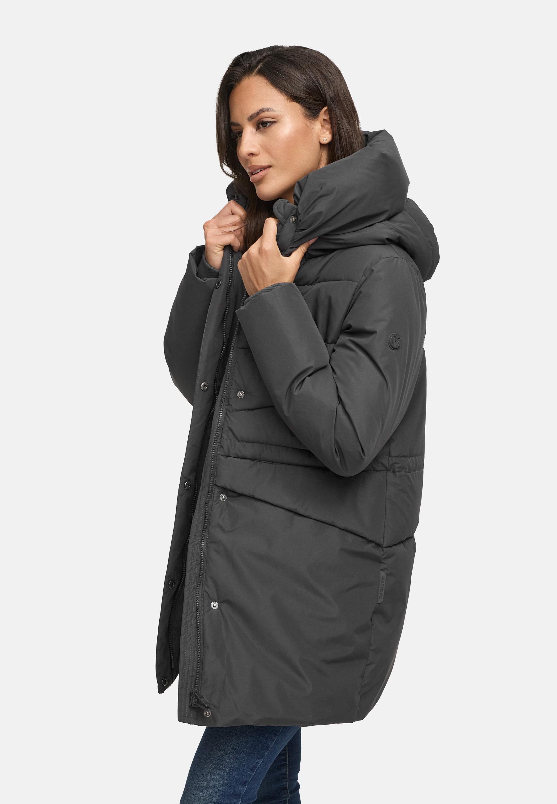 Steppjacke mit Kapuze und Taillenzugband "Delilah 16" Anthracite