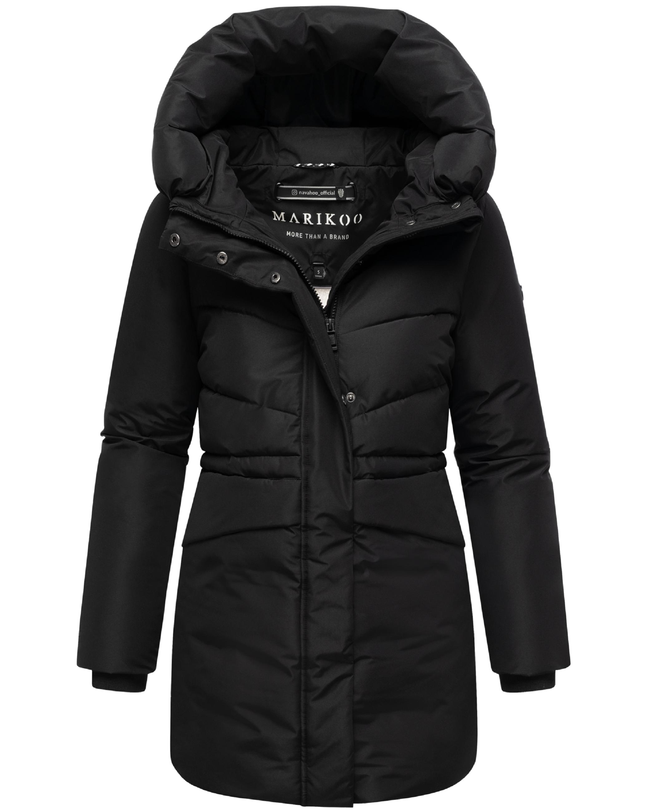 Steppjacke mit Kapuze und Taillenzugband "Delilah 16" Black