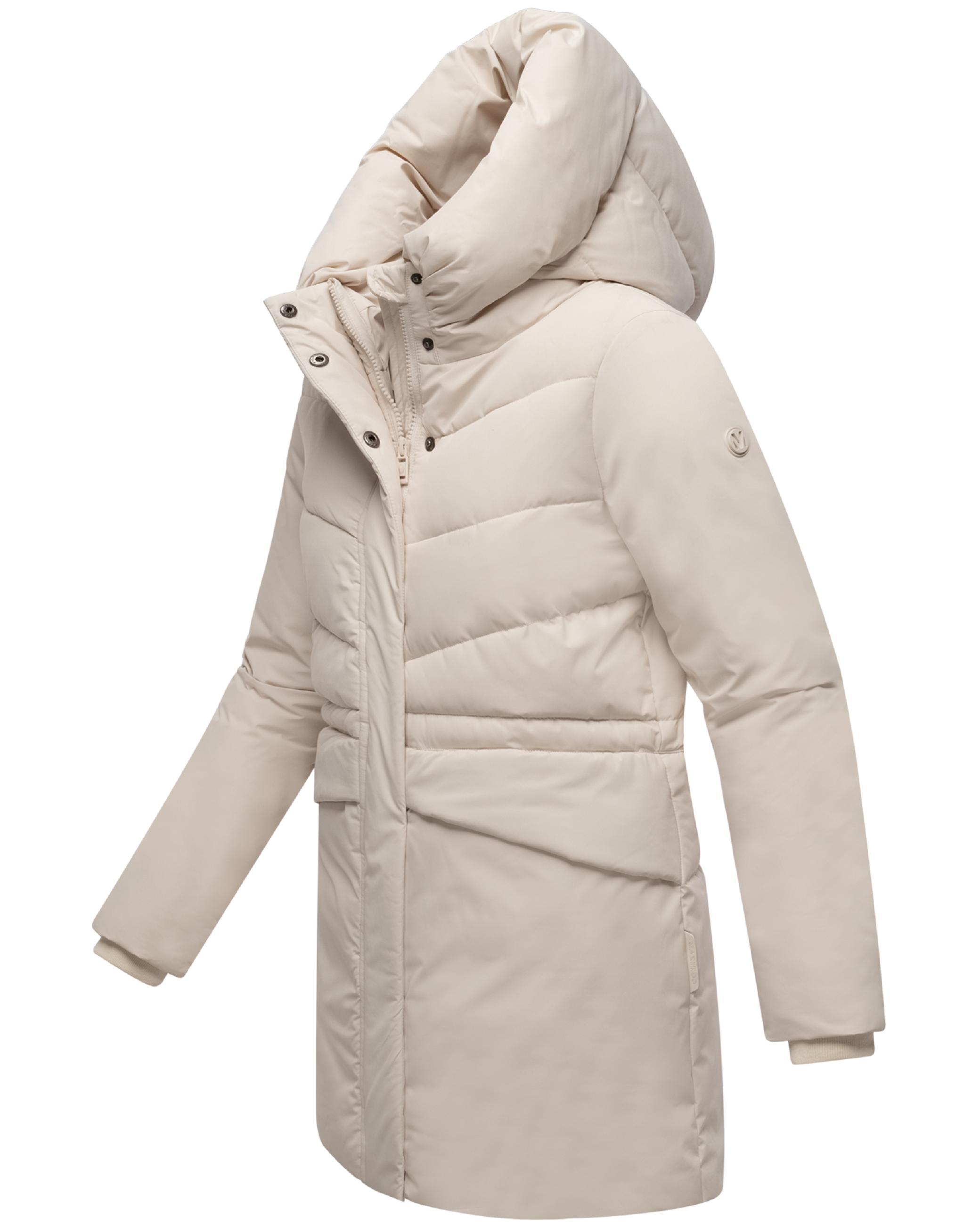 Steppjacke mit Kapuze und Taillenzugband "Delilah 16" Cream