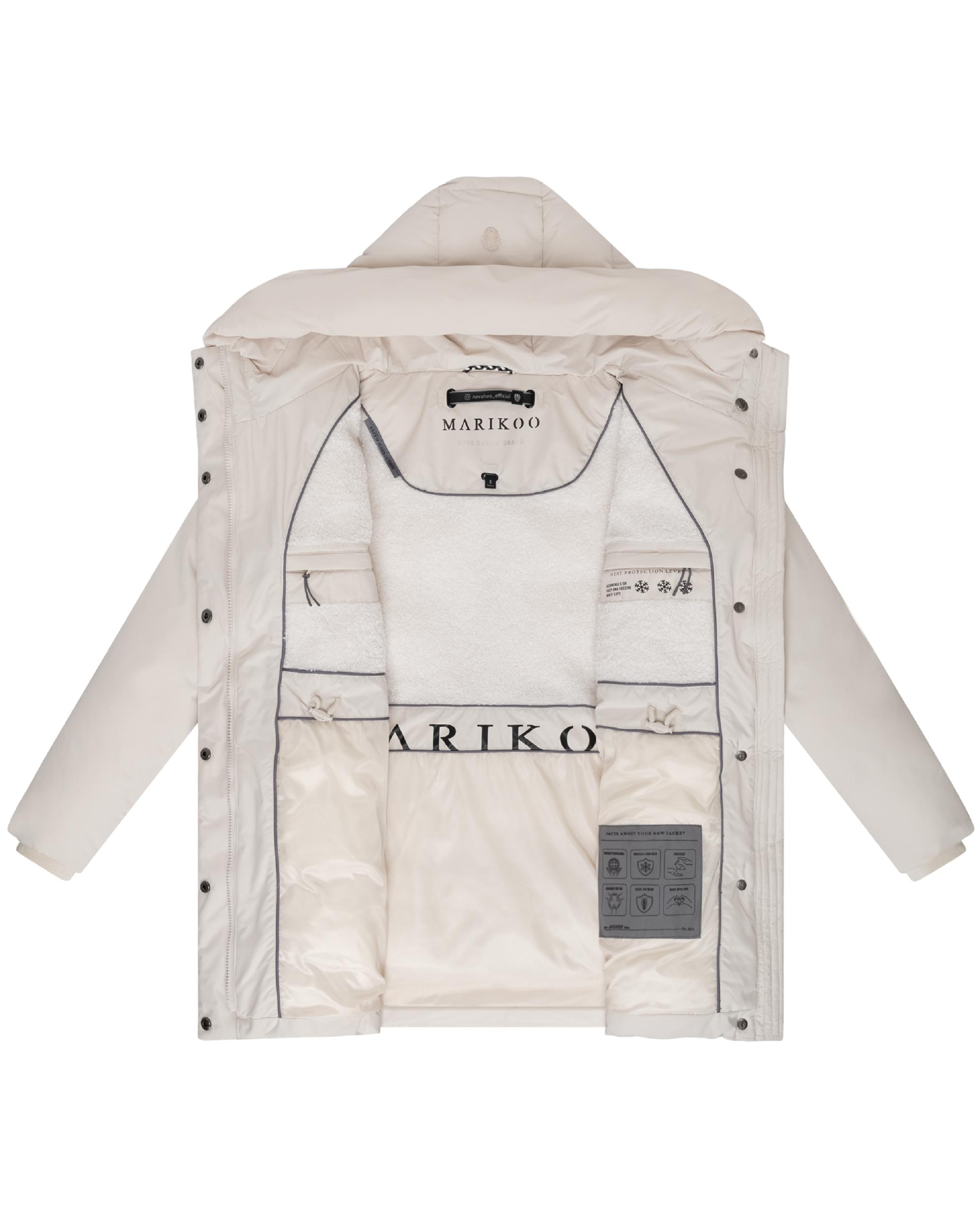 Steppjacke mit Kapuze und Taillenzugband "Delilah 16" Cream