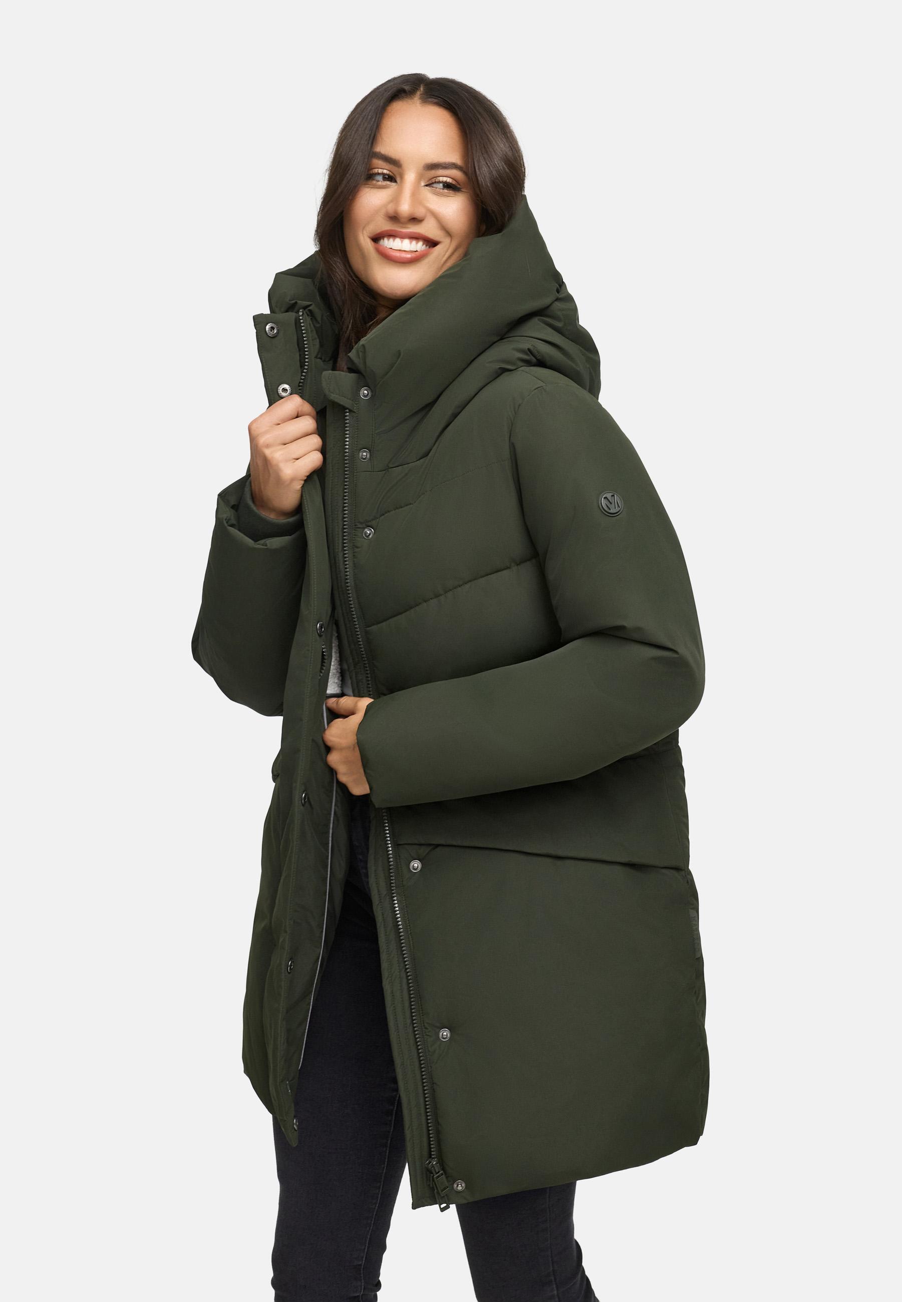 Steppjacke mit Kapuze und Taillenzugband "Delilah 16" Dark Olive