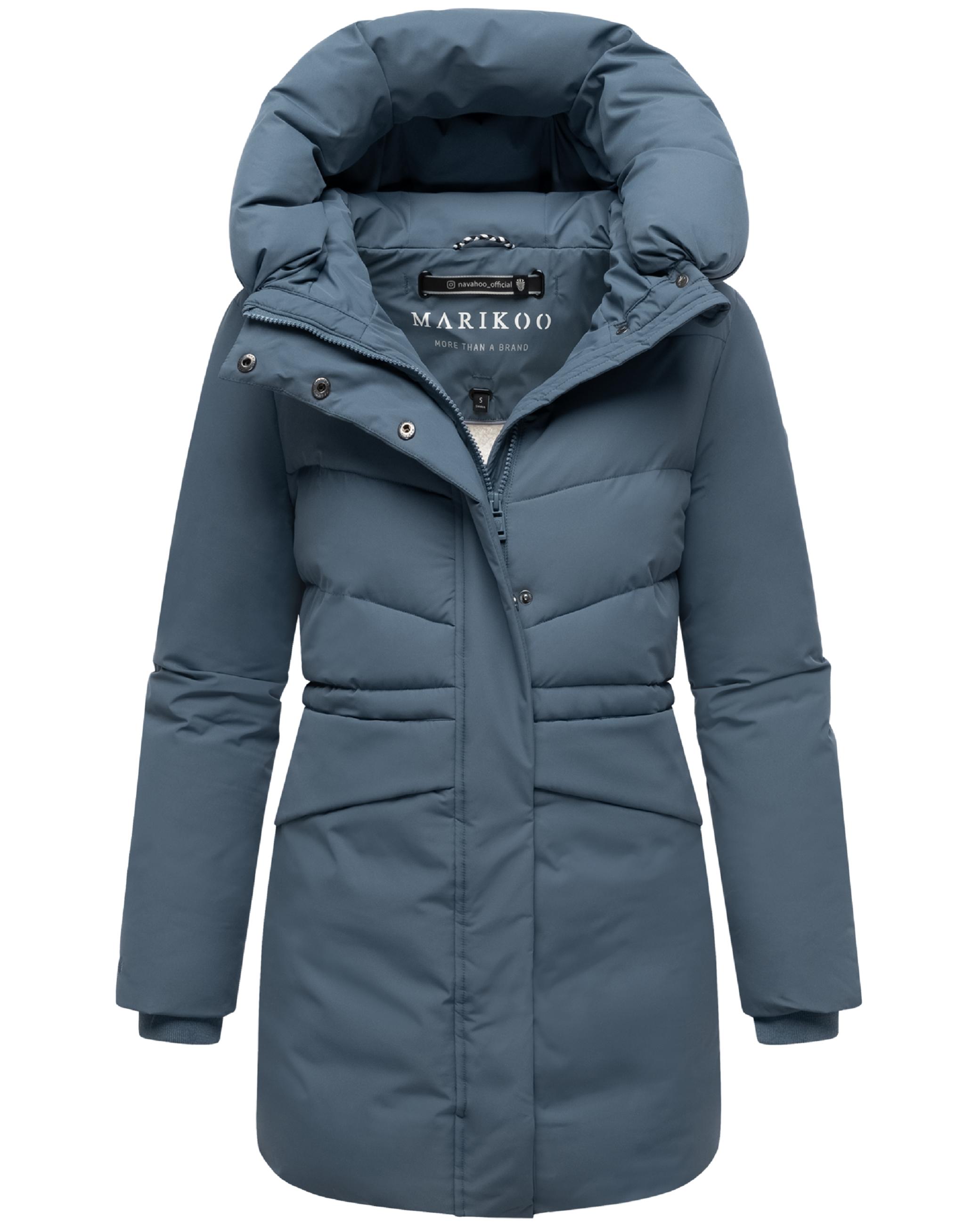Steppjacke mit Kapuze und Taillenzugband "Delilah 16" Dusty Blue