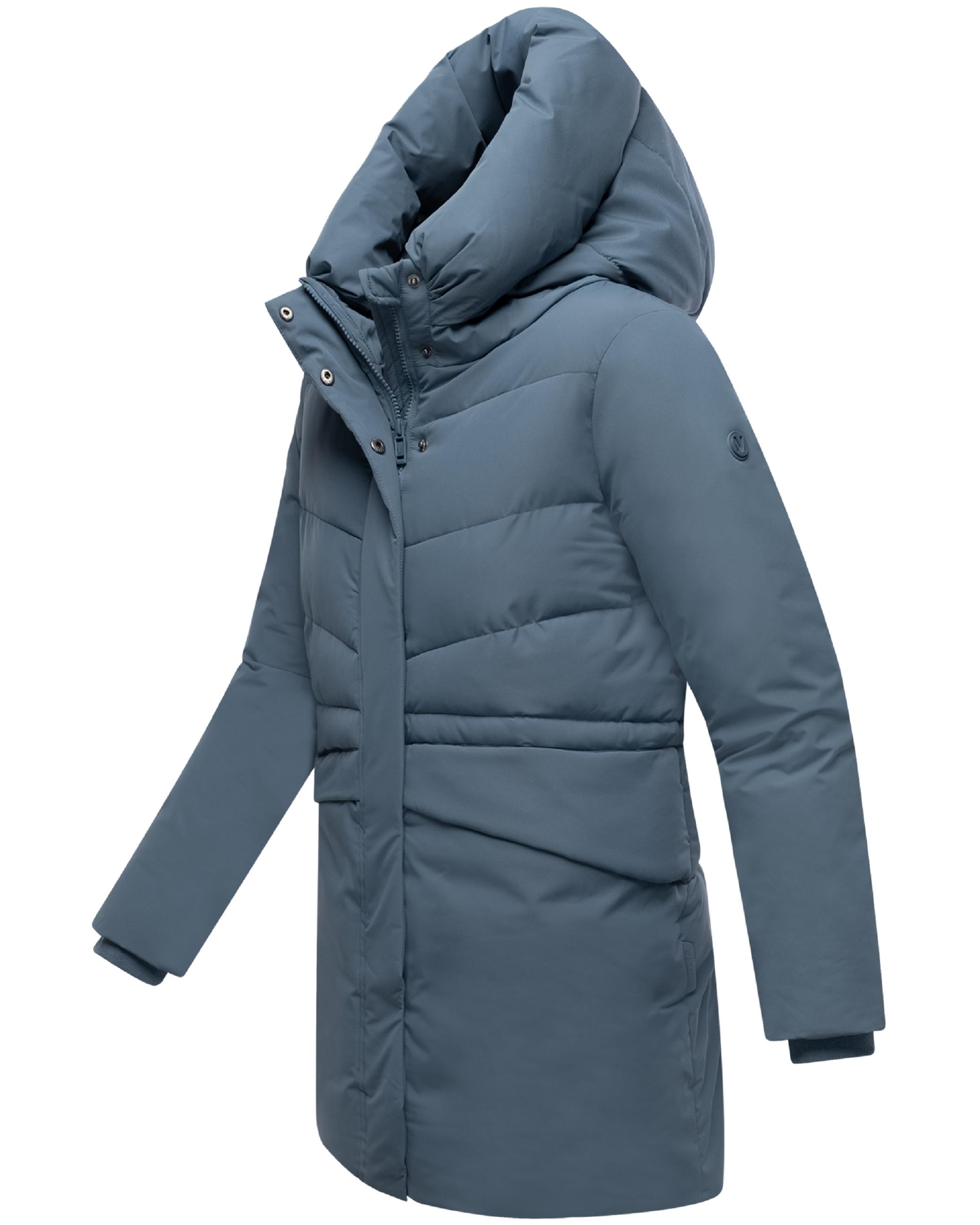 Steppjacke mit Kapuze und Taillenzugband "Delilah 16" Dusty Blue