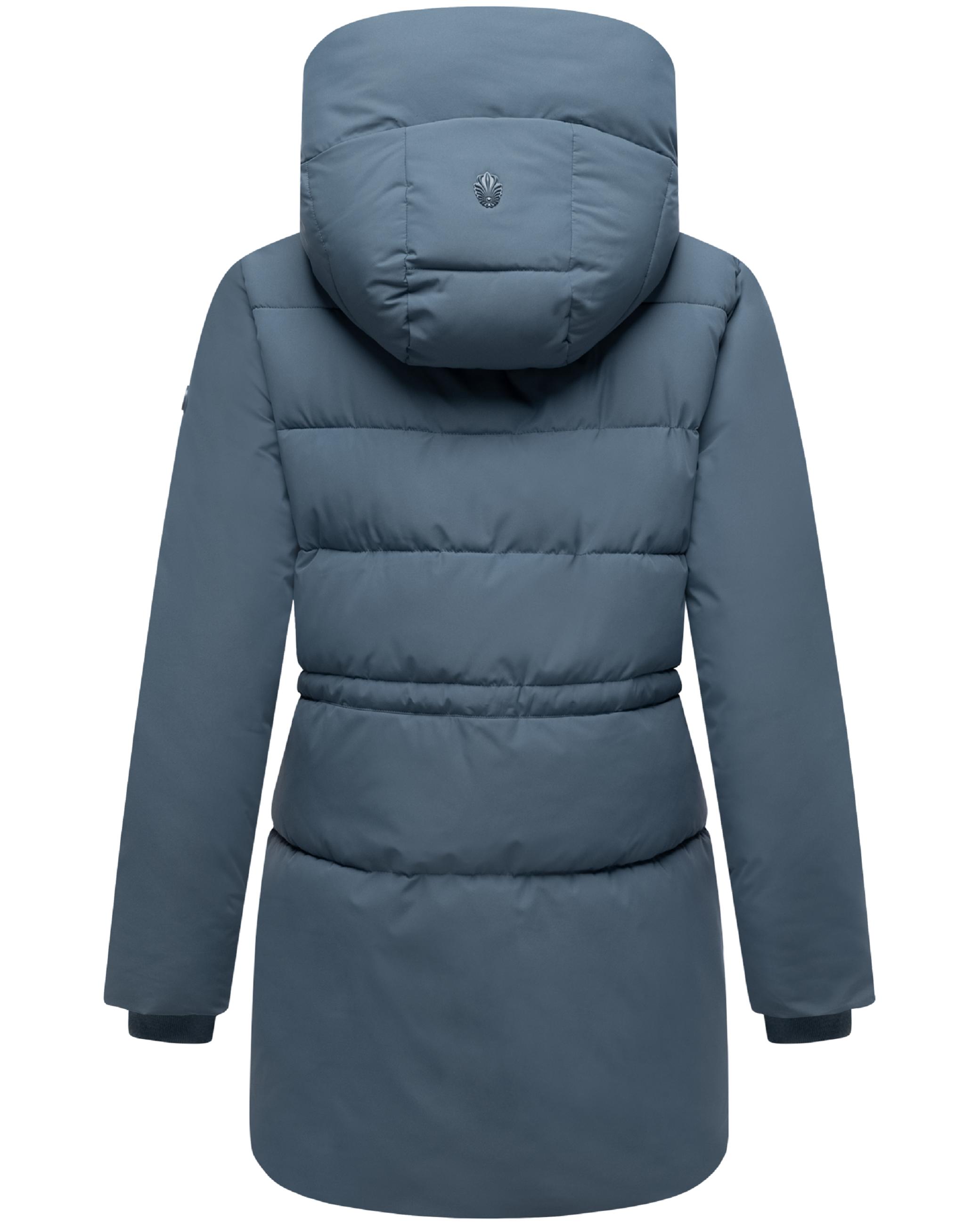 Steppjacke mit Kapuze und Taillenzugband "Delilah 16" Dusty Blue