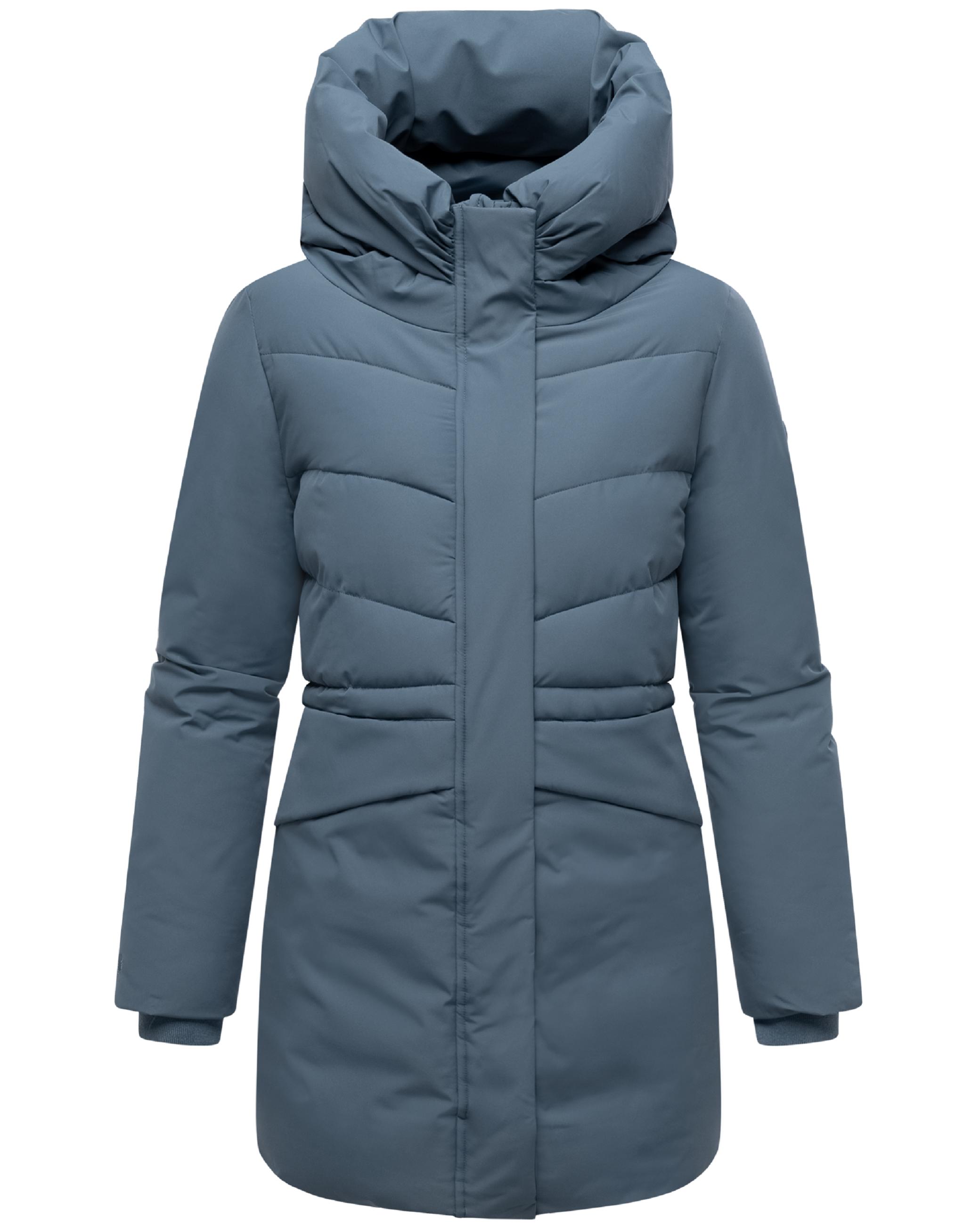 Steppjacke mit Kapuze und Taillenzugband "Delilah 16" Dusty Blue