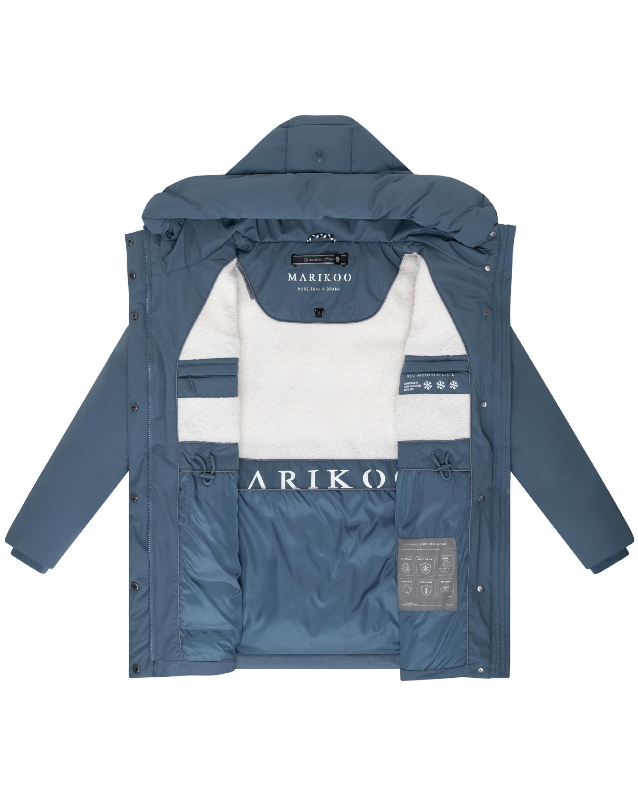 Steppjacke mit Kapuze und Taillenzugband "Delilah 16" Dusty Blue