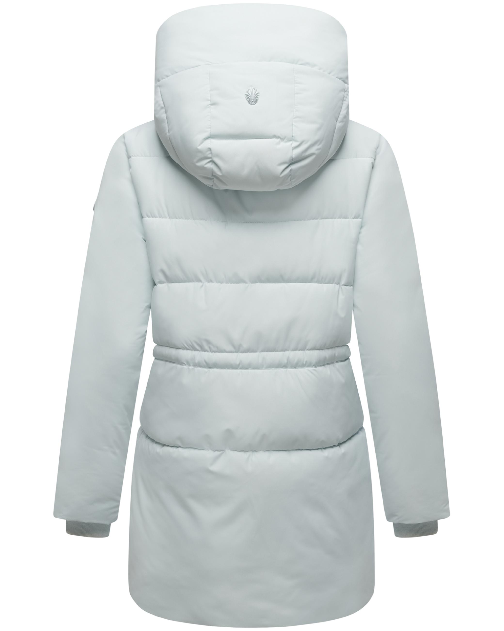 Steppjacke mit Kapuze und Taillenzugband "Delilah 16" Ice Blue