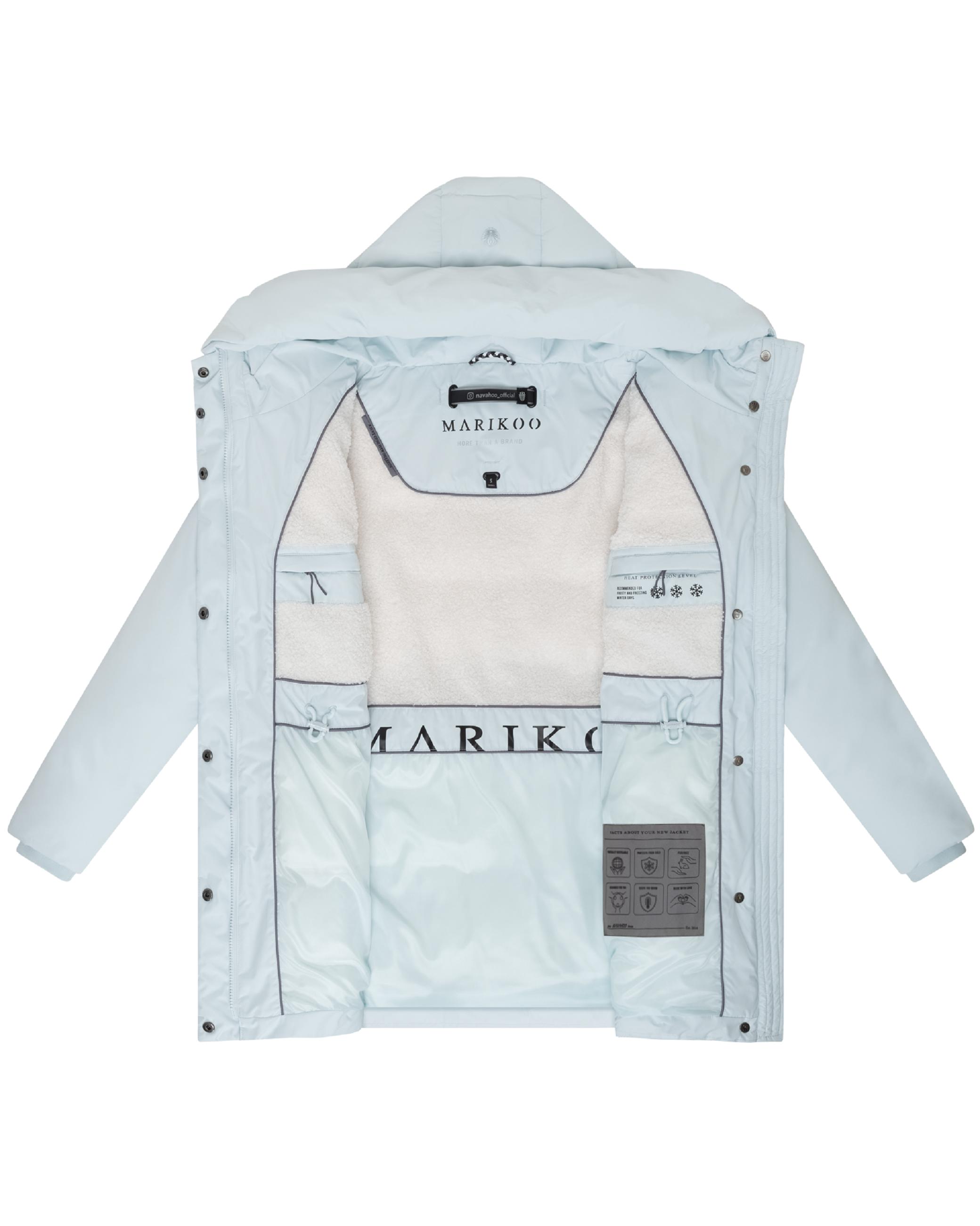 Steppjacke mit Kapuze und Taillenzugband "Delilah 16" Ice Blue