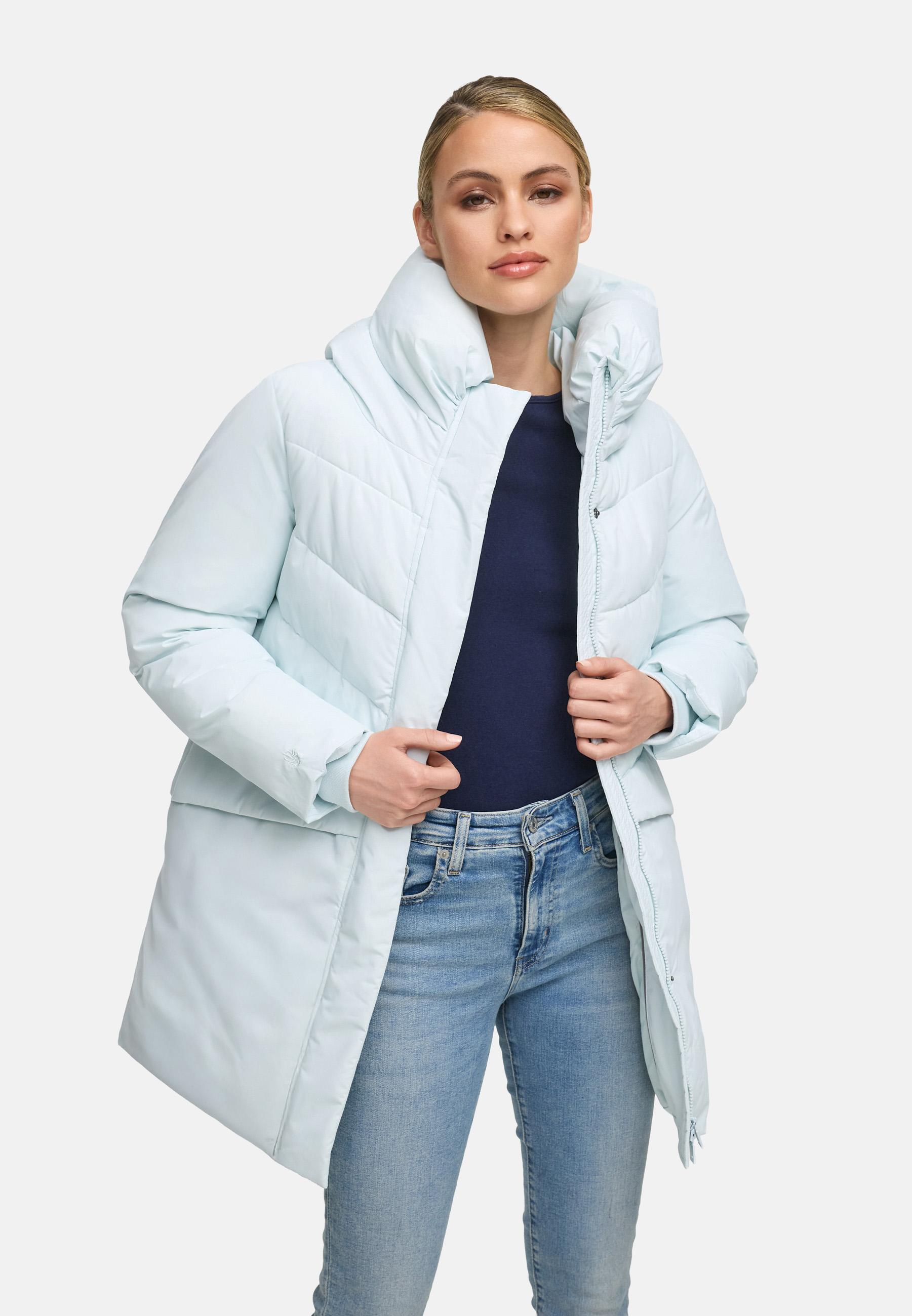 Steppjacke mit Kapuze und Taillenzugband "Delilah 16" Ice Blue