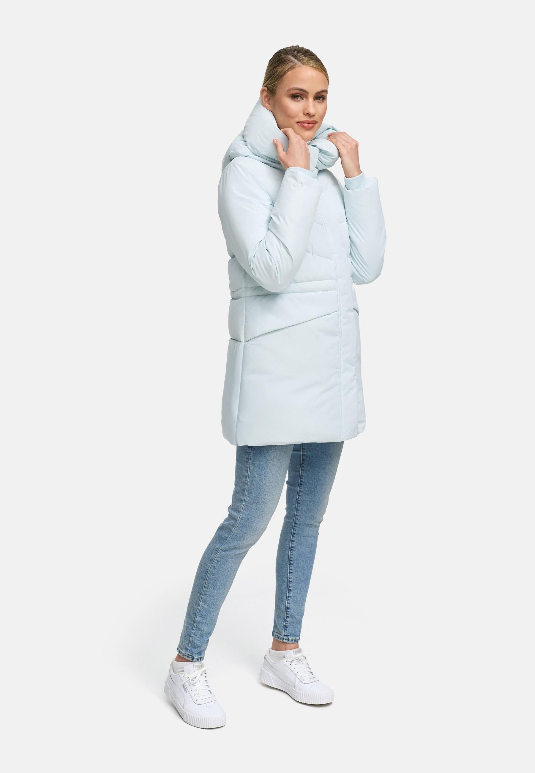 Steppjacke mit Kapuze und Taillenzugband "Delilah 16" Ice Blue