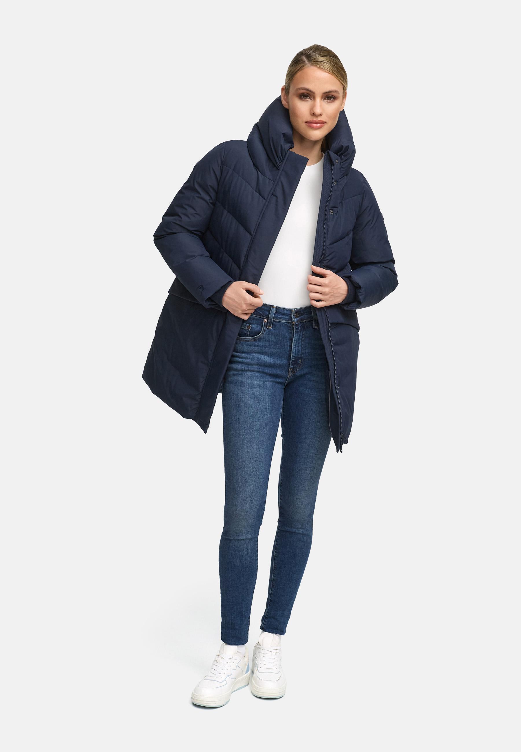 Steppjacke mit Kapuze und Taillenzugband "Delilah 16" Navy