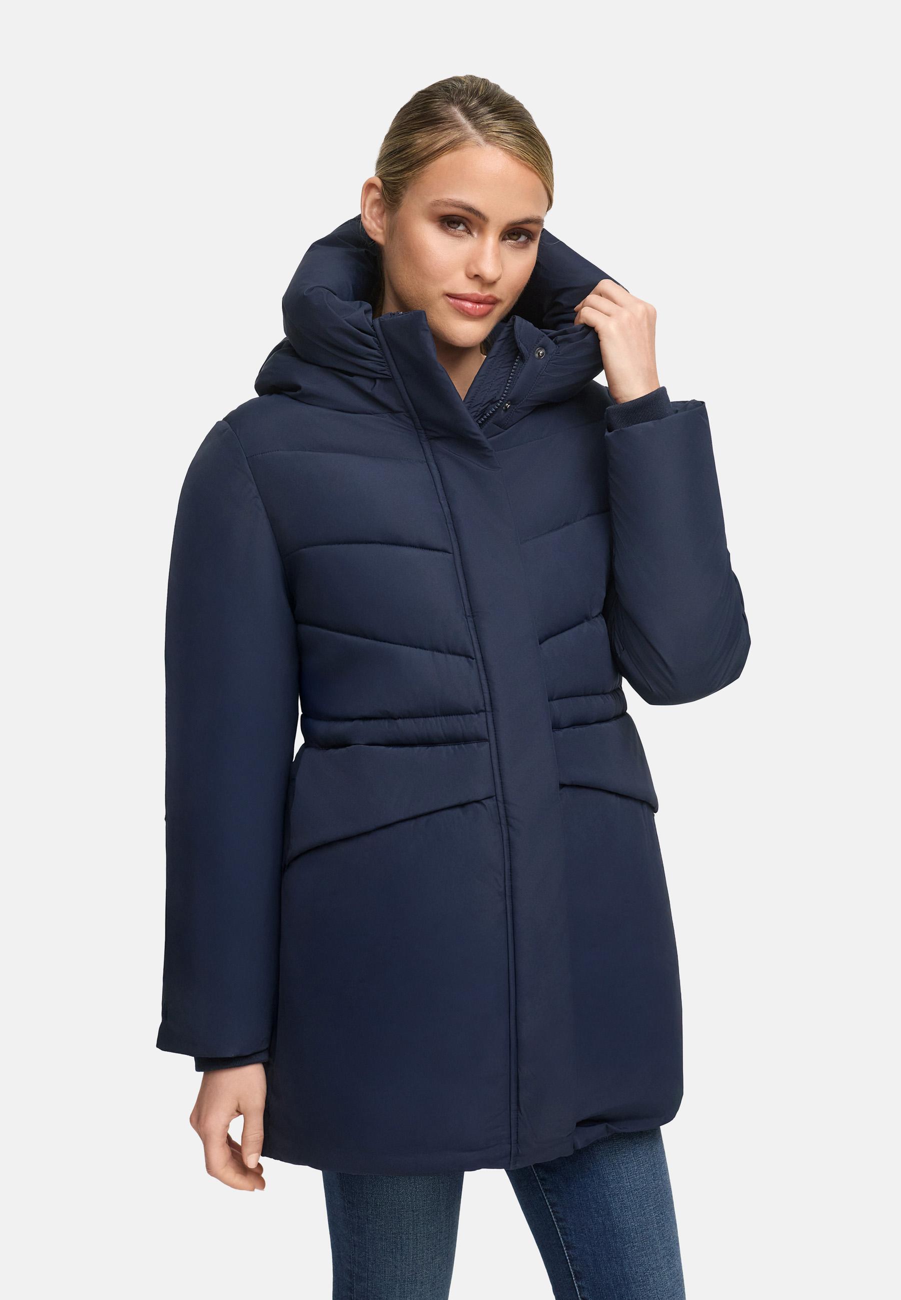Steppjacke mit Kapuze und Taillenzugband "Delilah 16" Navy