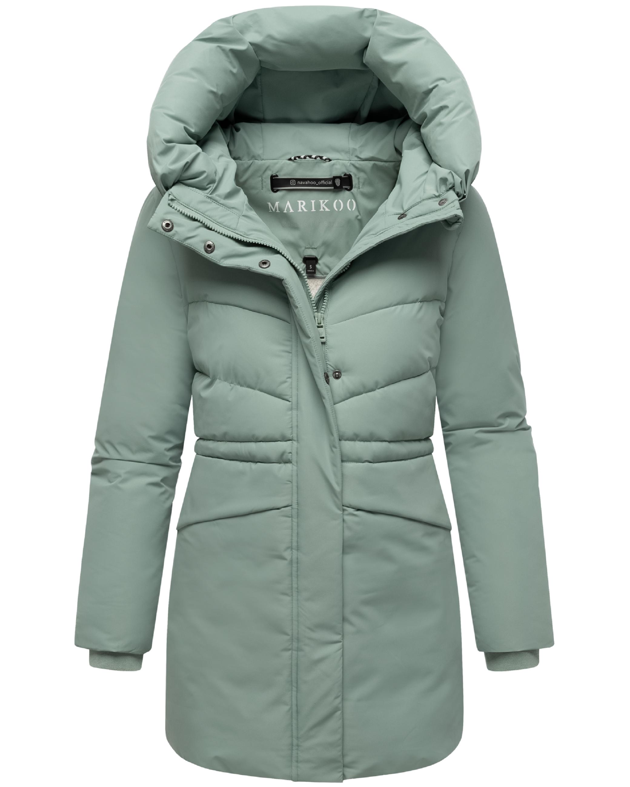 Steppjacke mit Kapuze und Taillenzugband "Delilah 16" Smokey Mint