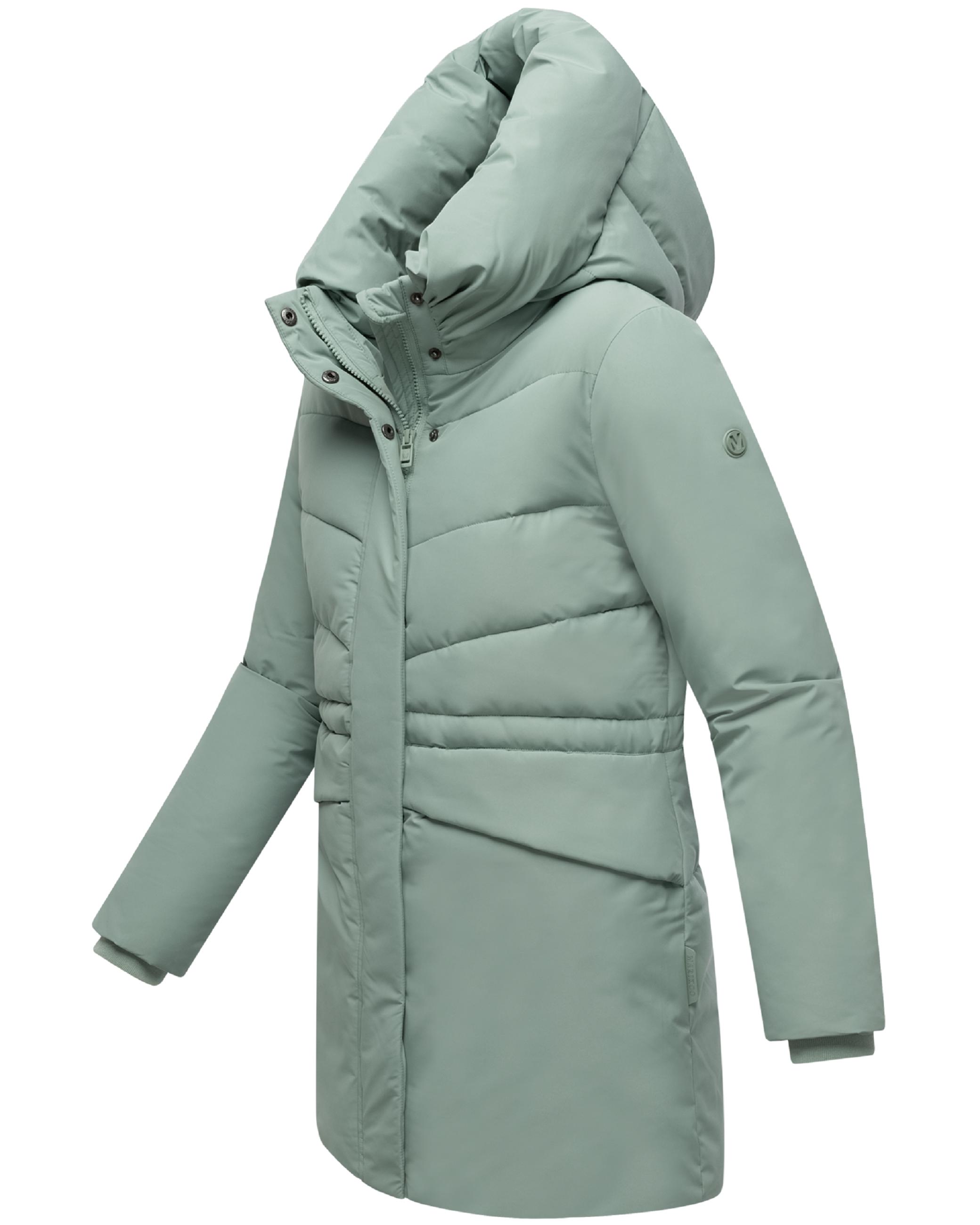 Steppjacke mit Kapuze und Taillenzugband "Delilah 16" Smokey Mint