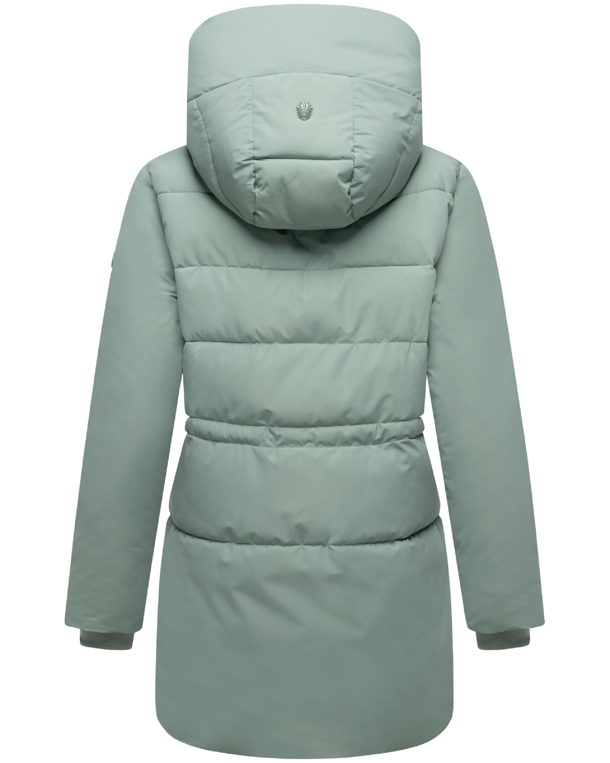 Steppjacke mit Kapuze und Taillenzugband "Delilah 16" Smokey Mint
