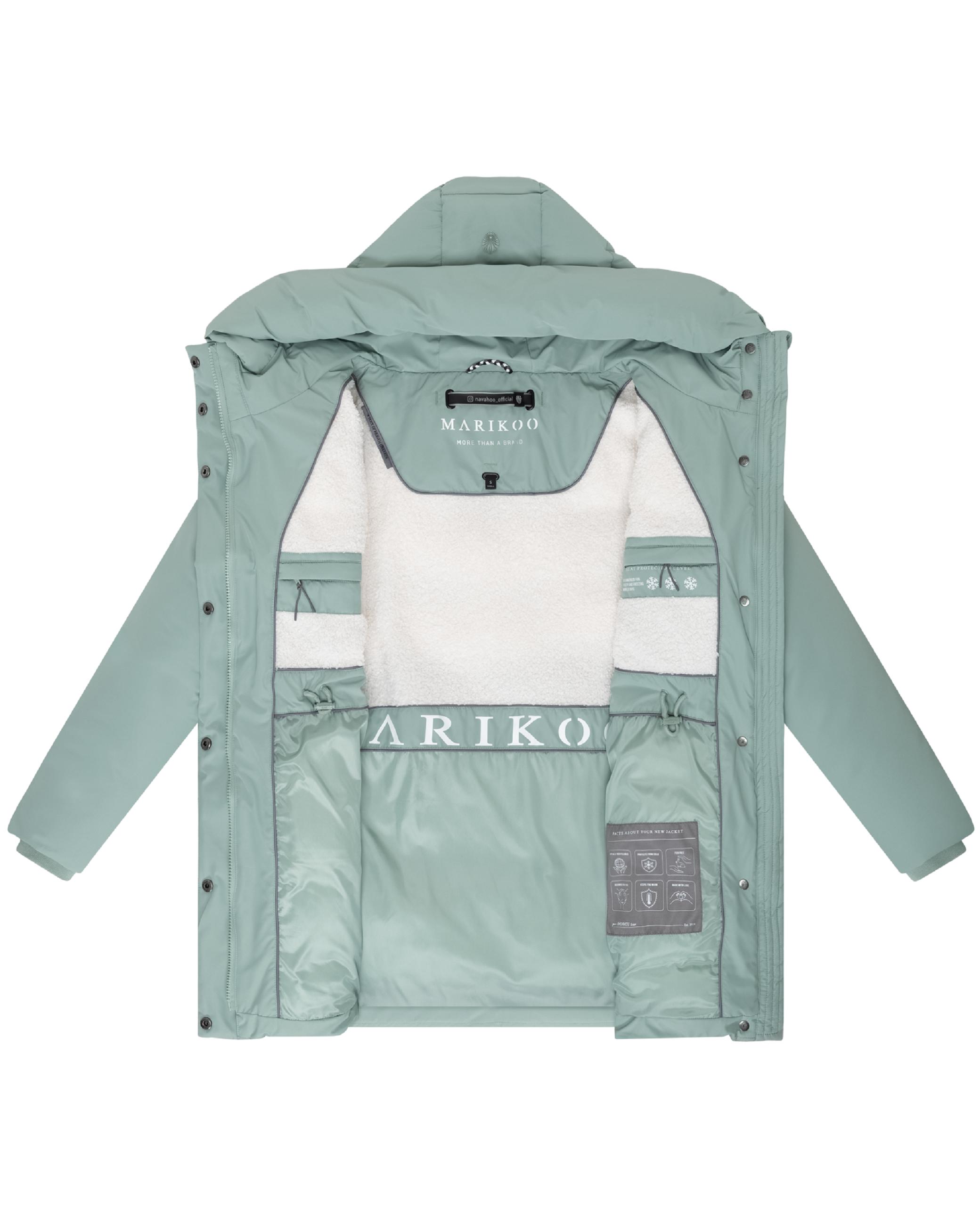 Steppjacke mit Kapuze und Taillenzugband "Delilah 16" Smokey Mint