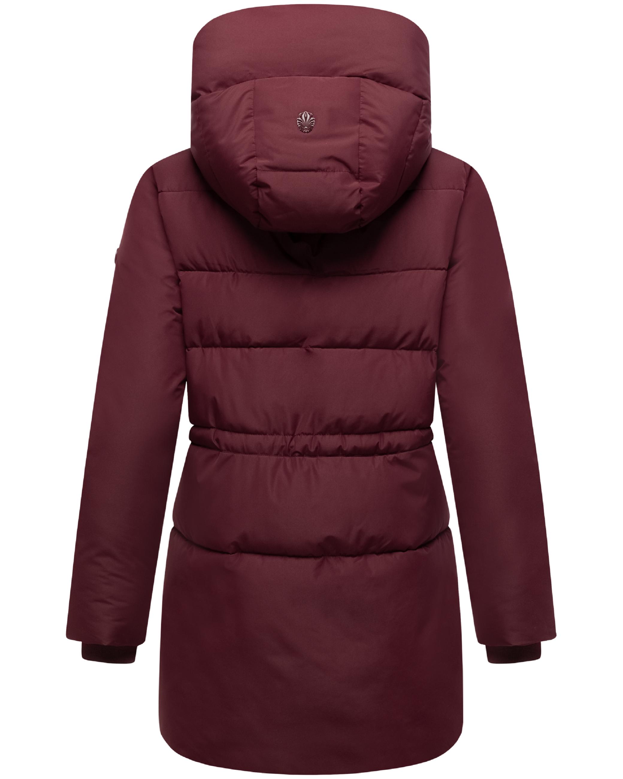 Steppjacke mit Kapuze und Taillenzugband "Delilah 16" Wine