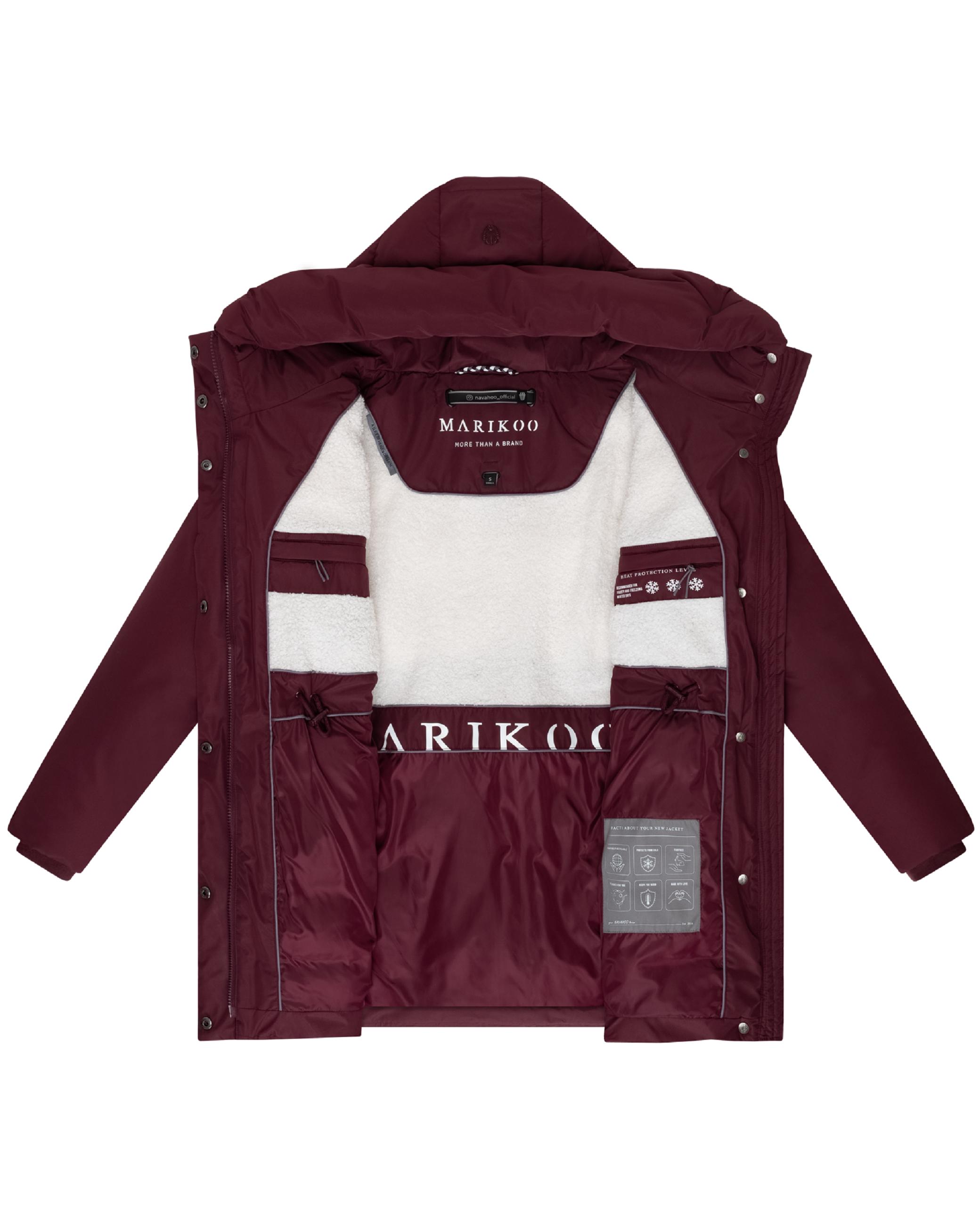 Steppjacke mit Kapuze und Taillenzugband "Delilah 16" Wine