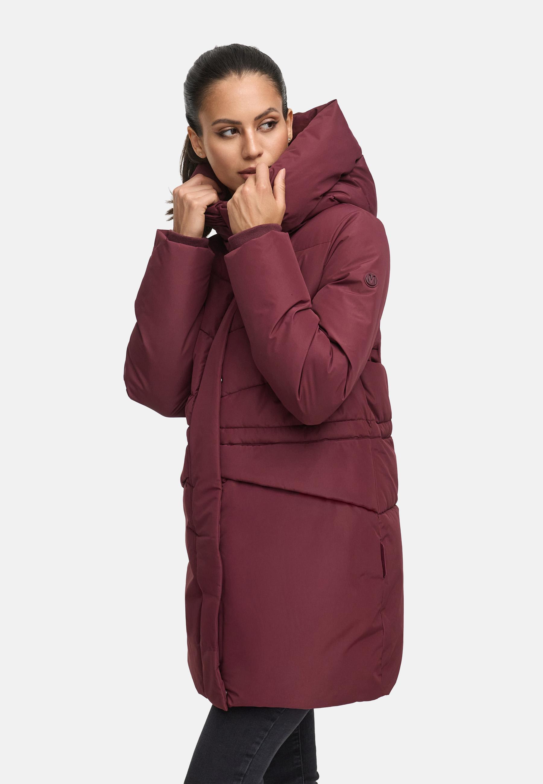 Steppjacke mit Kapuze und Taillenzugband "Delilah 16" Wine