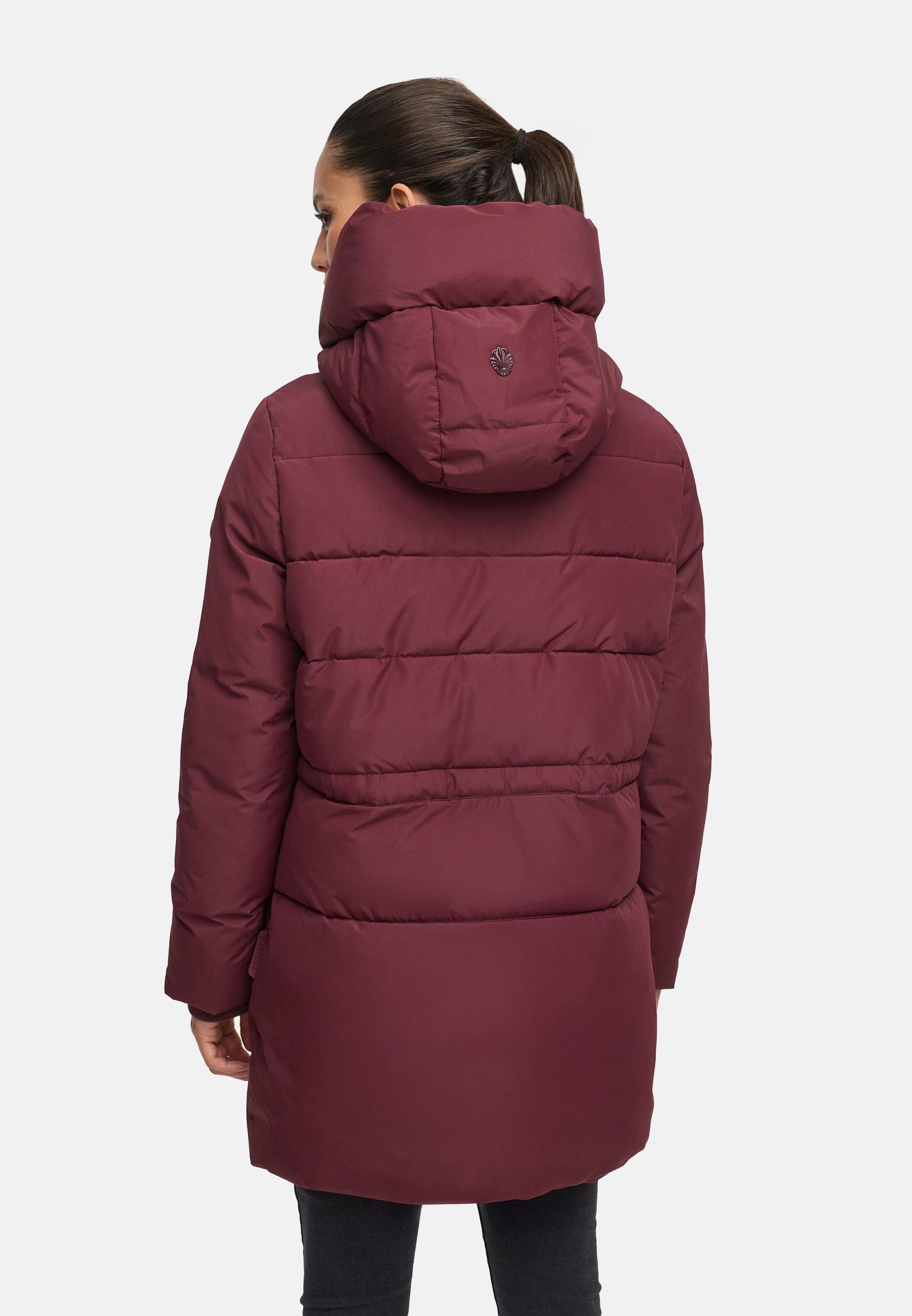 Steppjacke mit Kapuze und Taillenzugband "Delilah 16" Wine