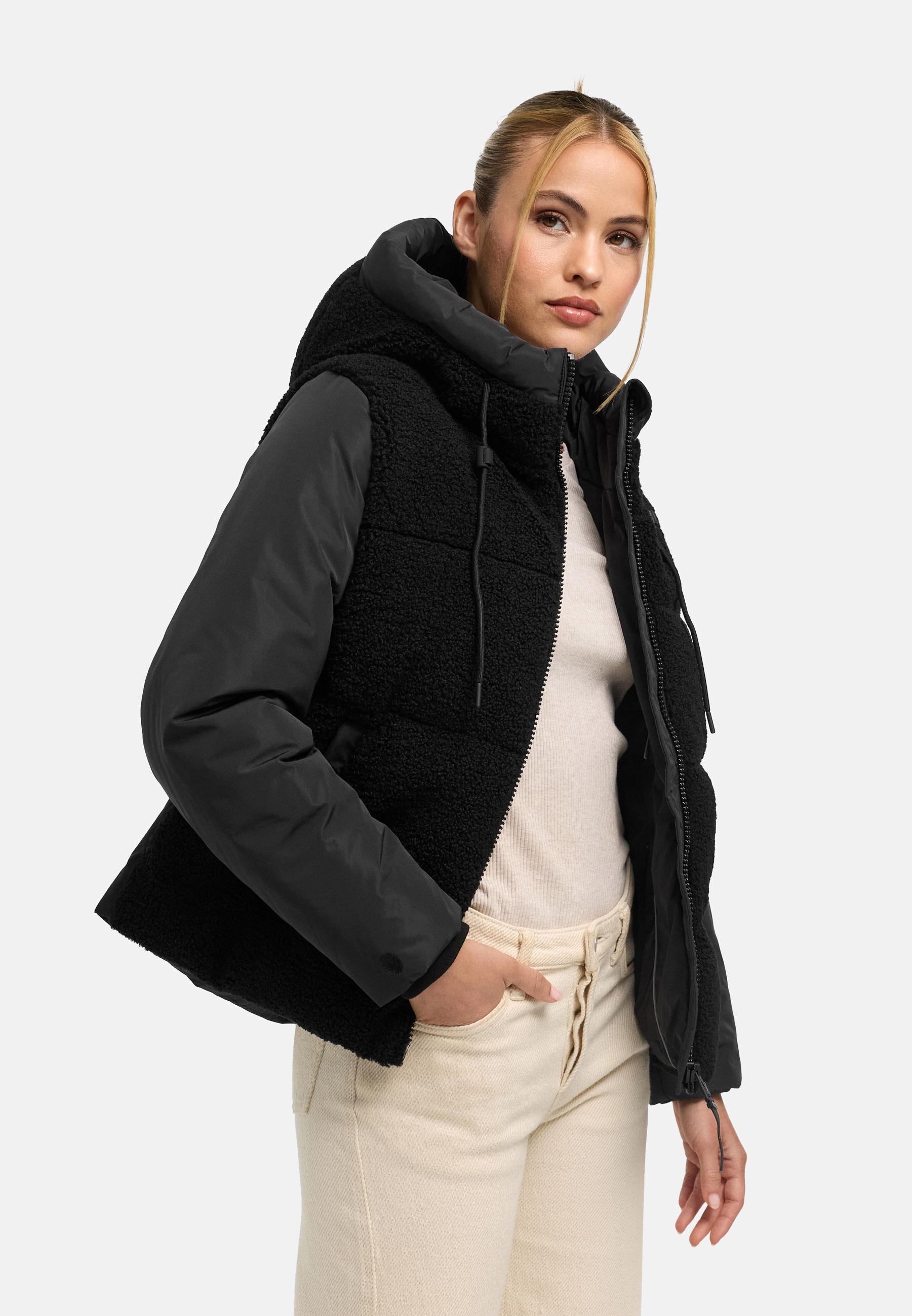 Gesteppte Teddyjacke "Elidee 16" Black