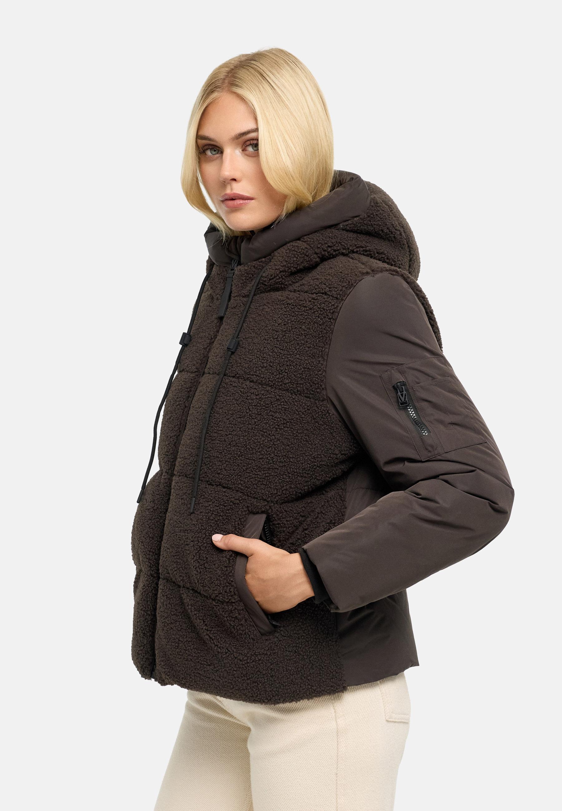 Gesteppte Teddyjacke "Elidee 16" Choco