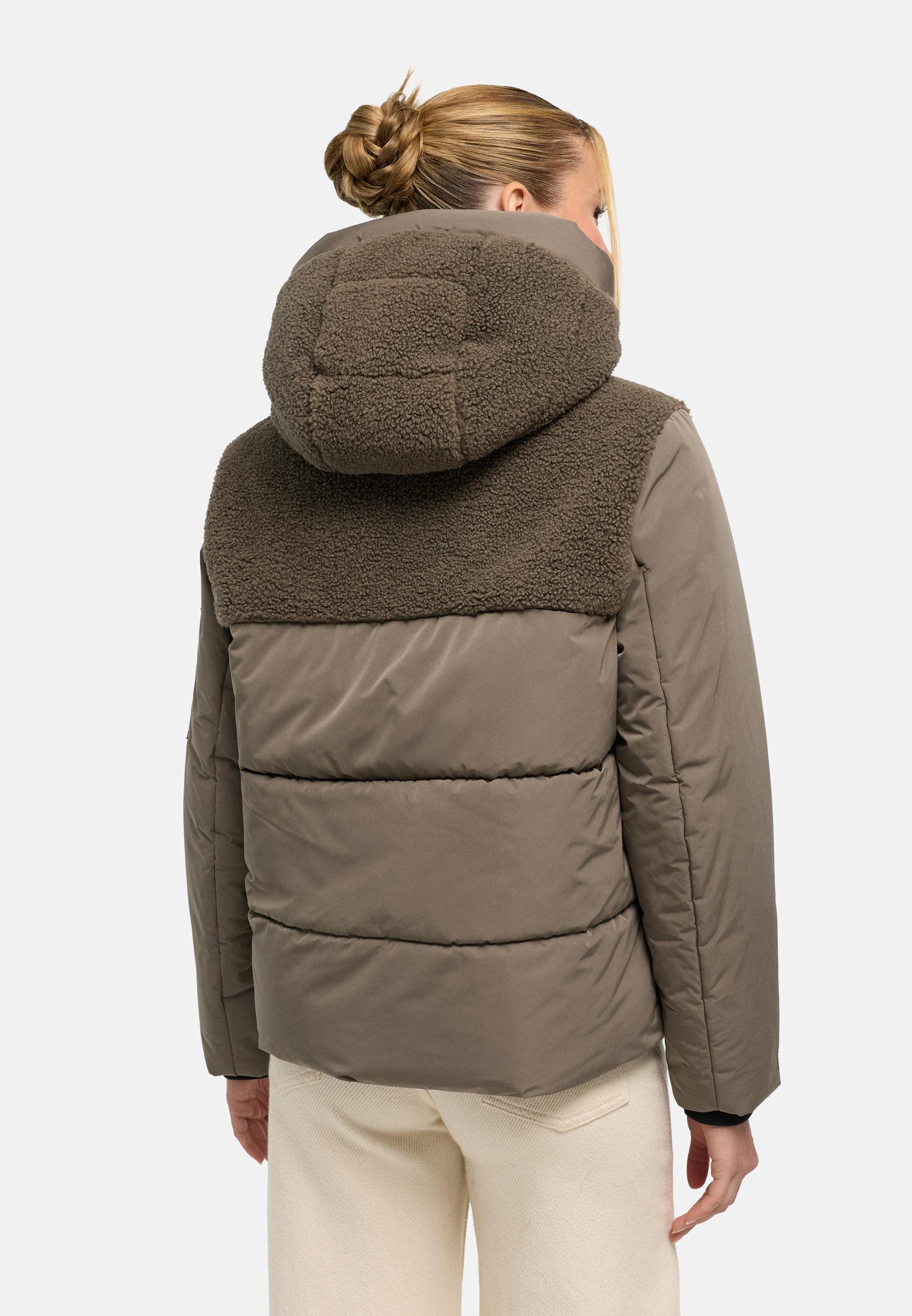 Gesteppte Teddyjacke "Elidee 16" Stone Brown
