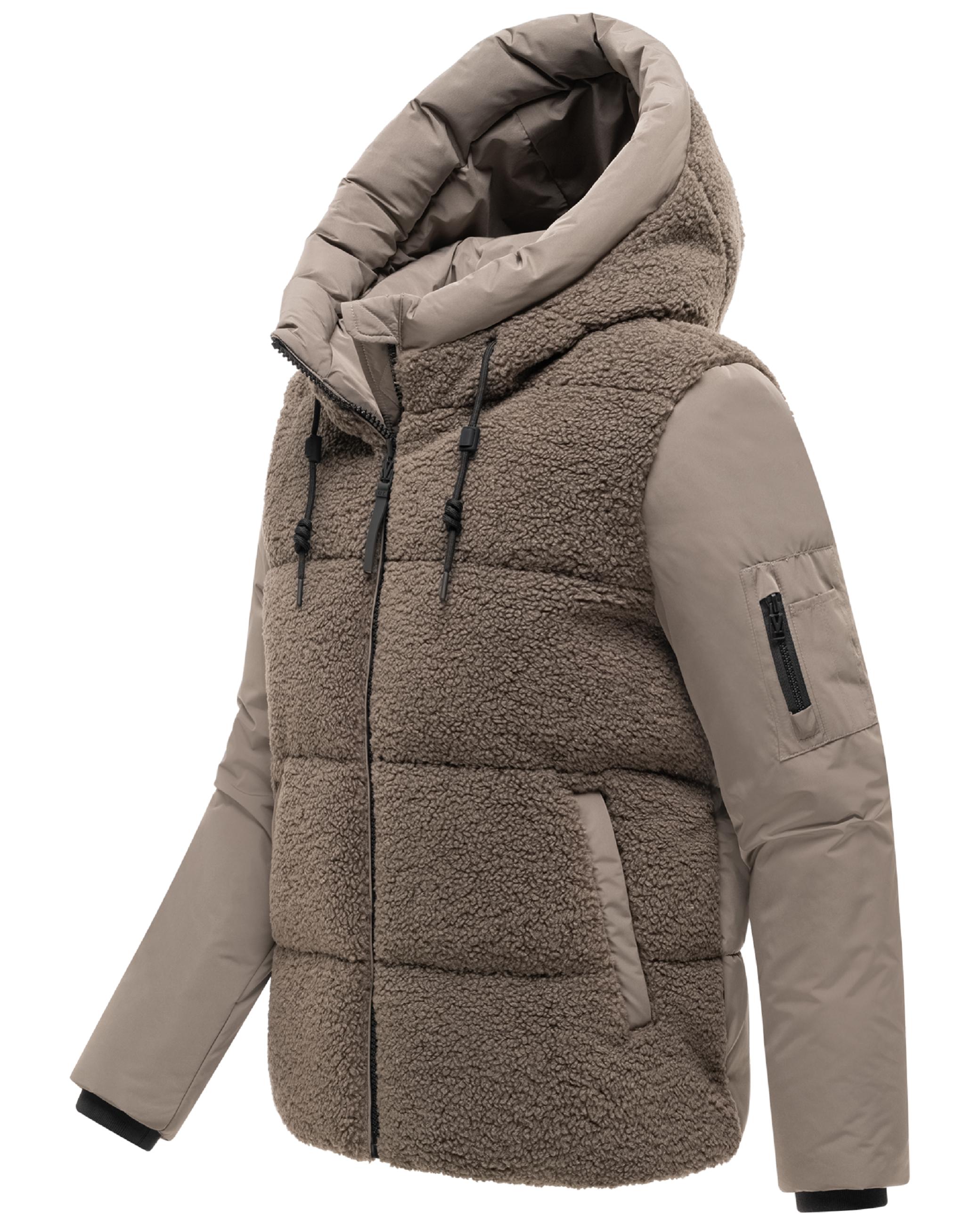 Gesteppte Teddyjacke "Elidee 16" Stone Brown