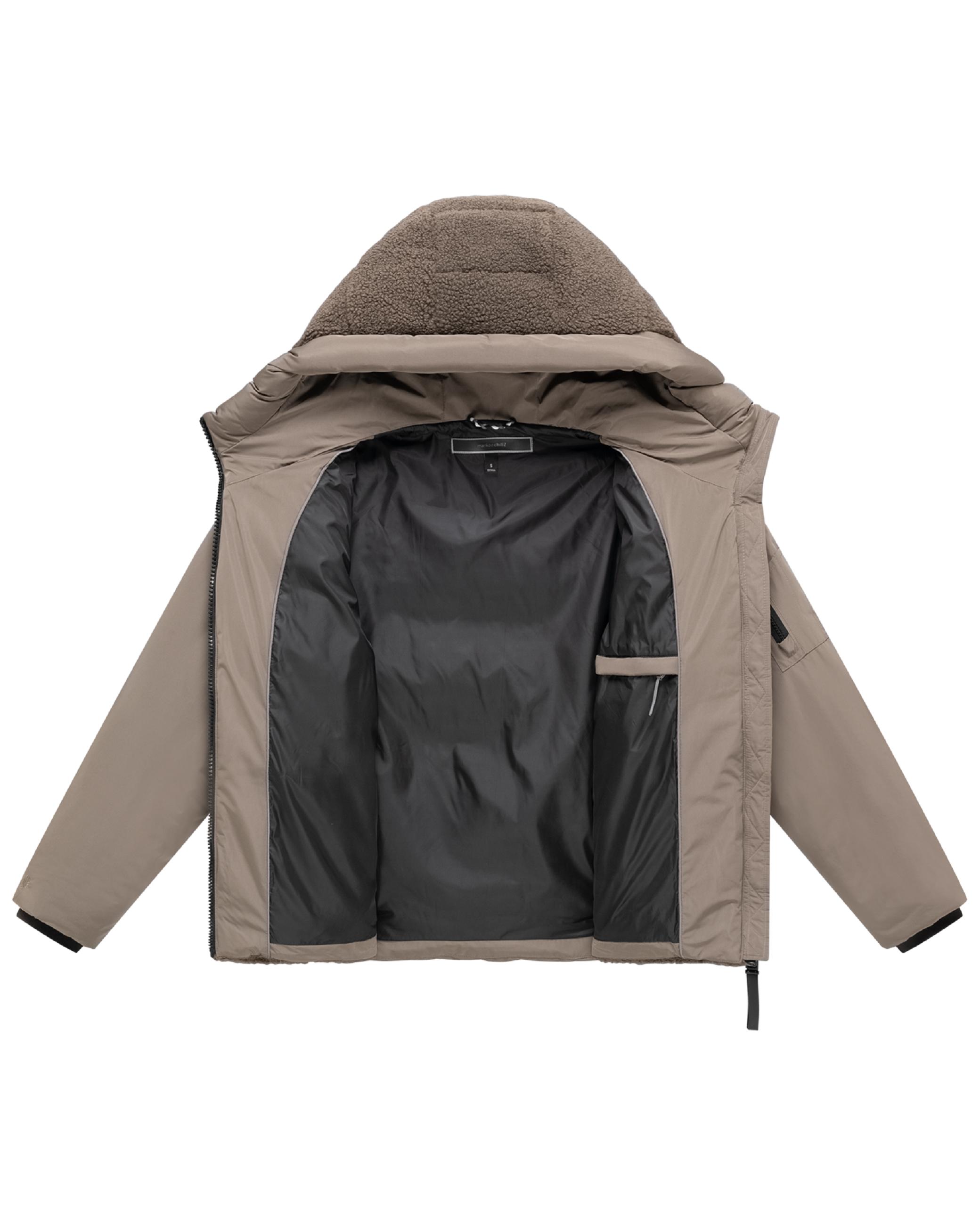 Gesteppte Teddyjacke "Elidee 16" Stone Brown