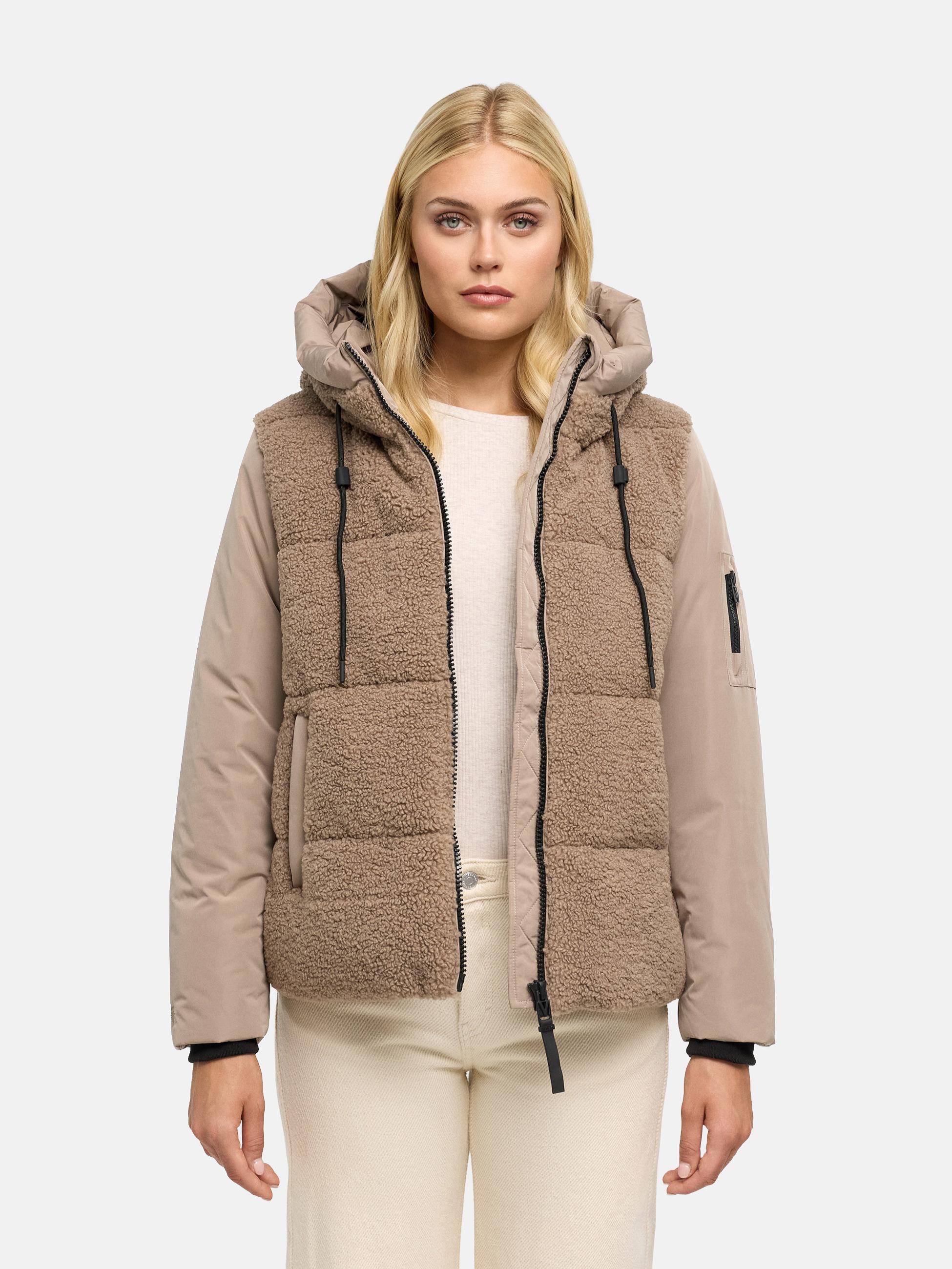 Gesteppte Teddyjacke "Elidee 16" Taupe Grey