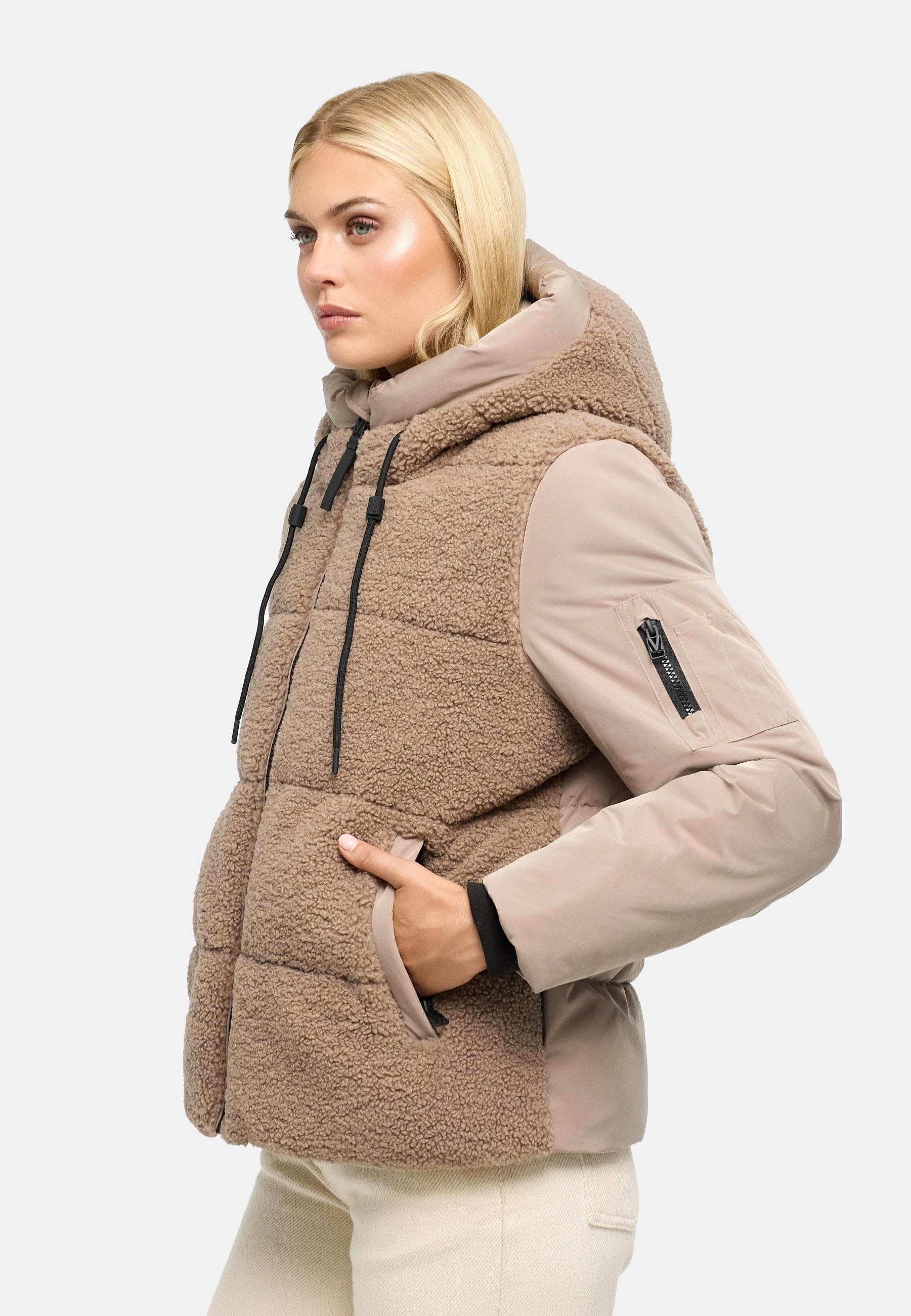 Gesteppte Teddyjacke "Elidee 16" Taupe Grey