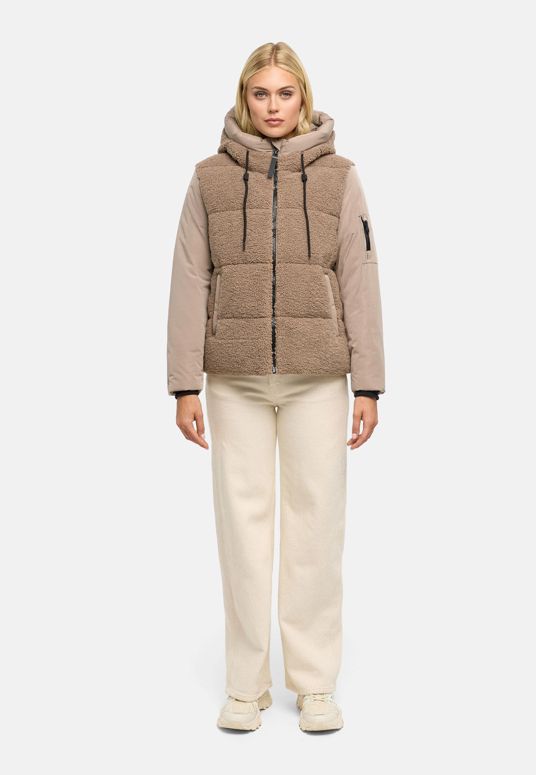 Gesteppte Teddyjacke "Elidee 16" Taupe Grey