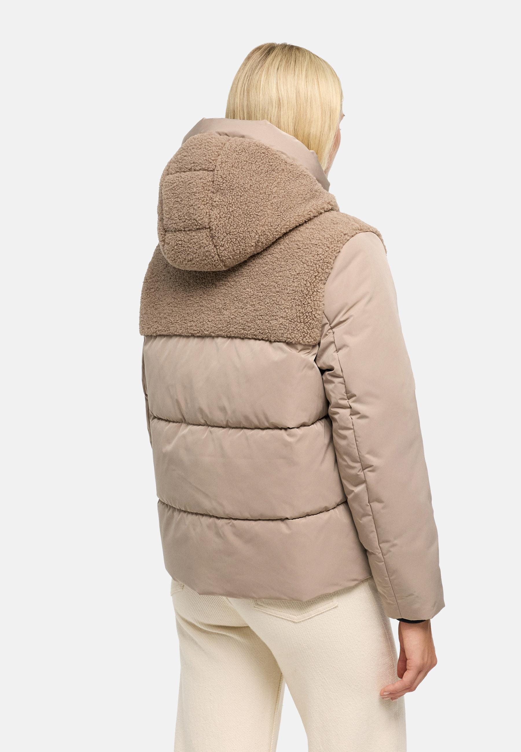 Gesteppte Teddyjacke "Elidee 16" Taupe Grey