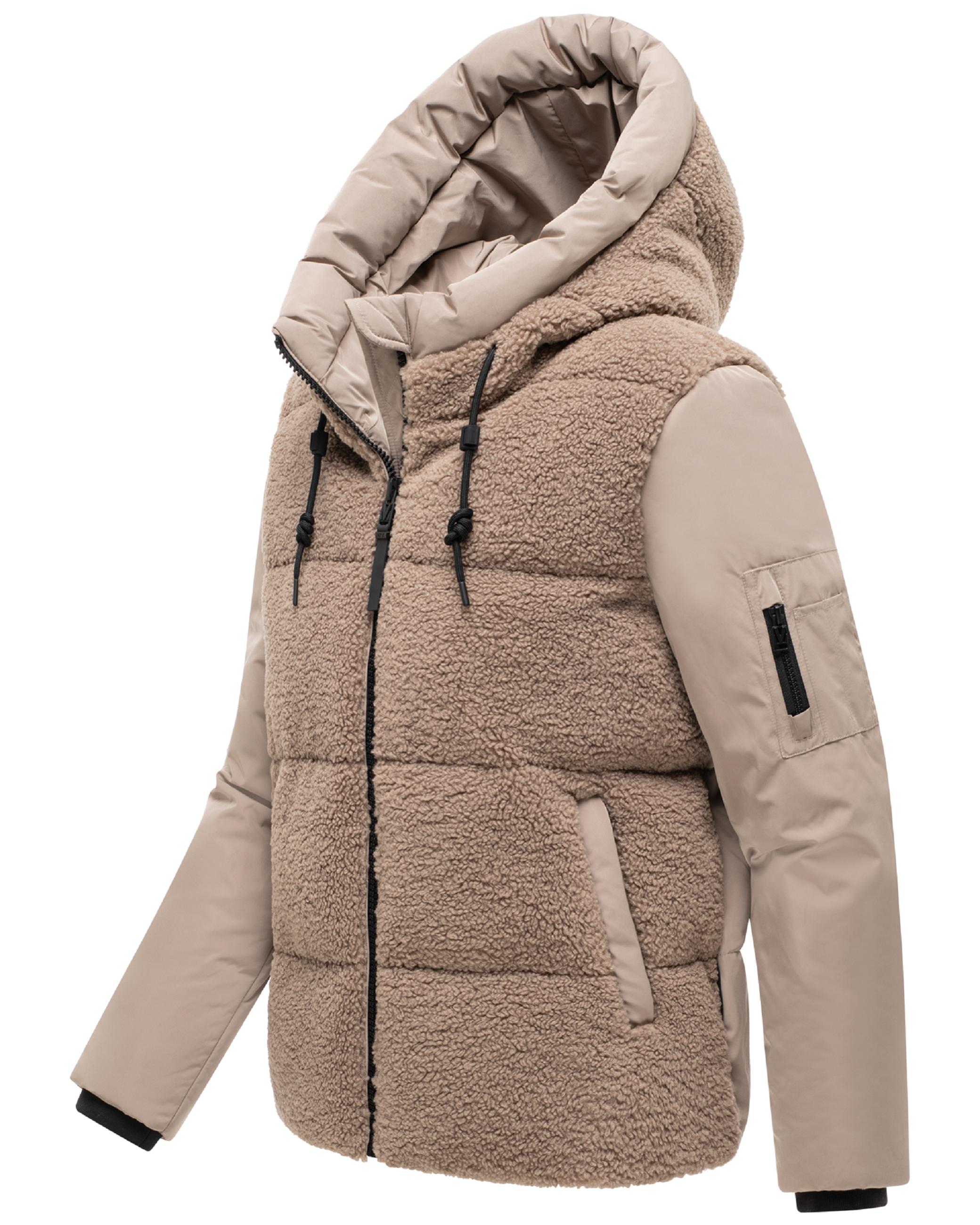 Gesteppte Teddyjacke "Elidee 16" Taupe Grey