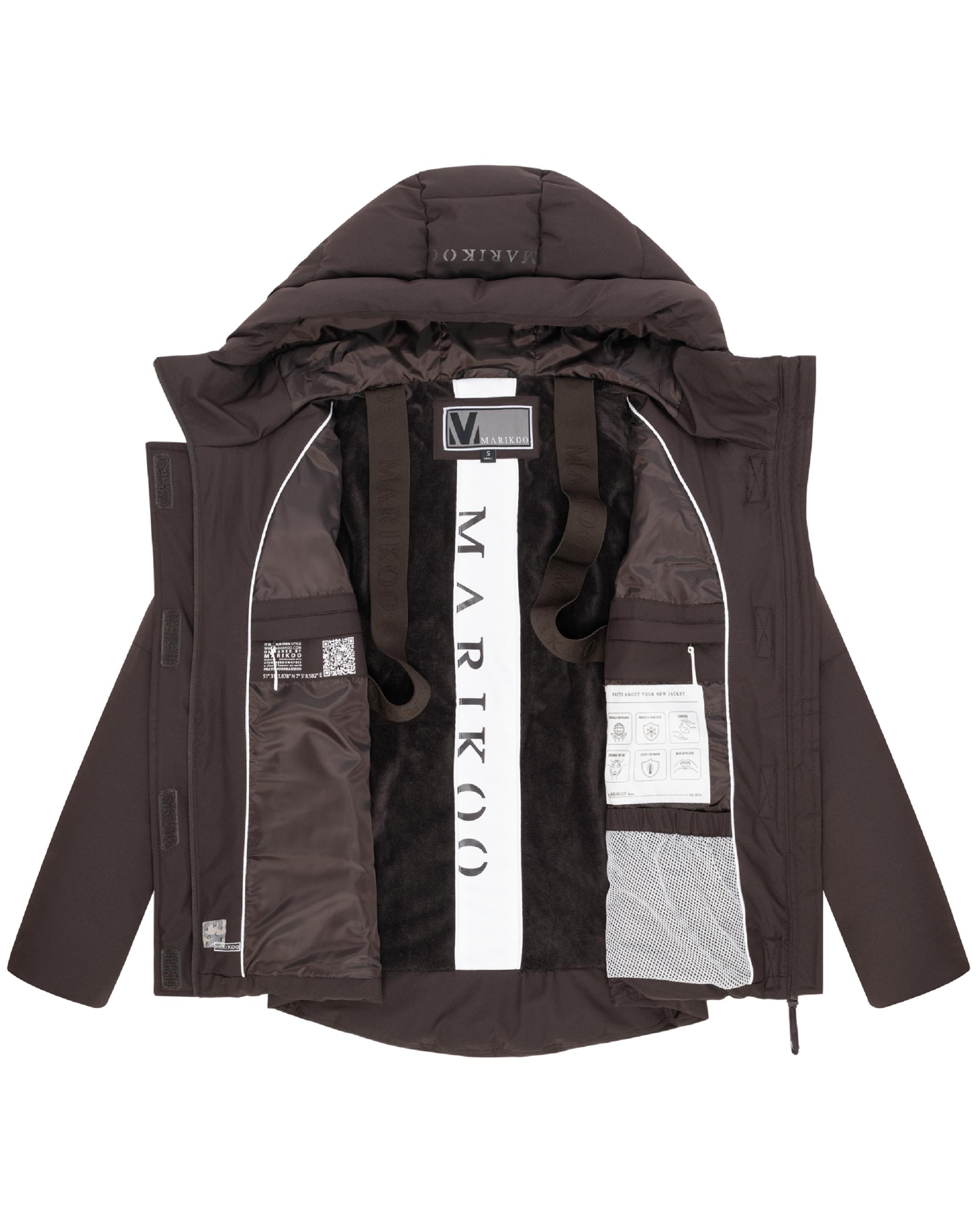 Steppjacke mit integrierten Rucksackträgern "Elira 16" Choco