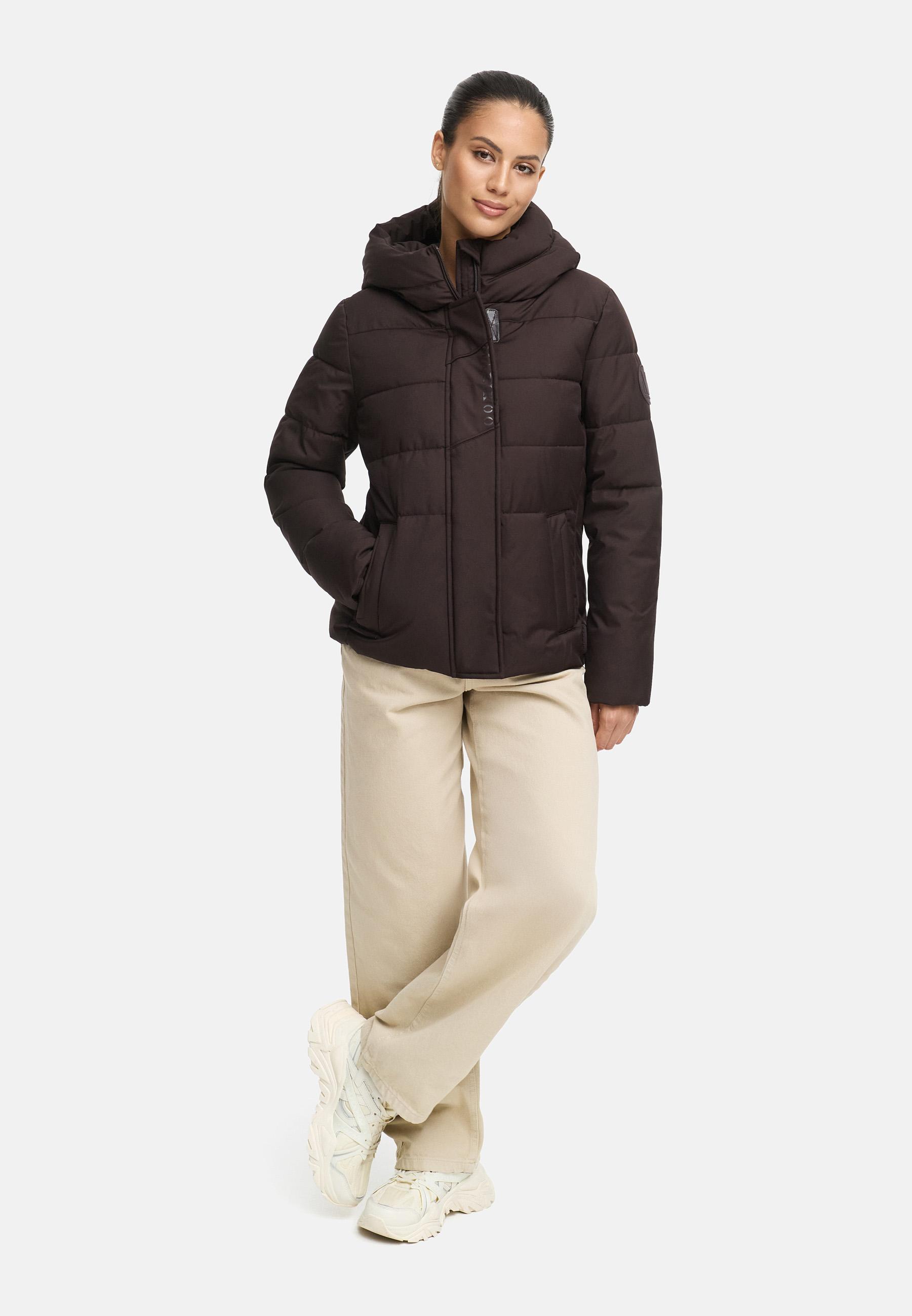 Steppjacke mit integrierten Rucksackträgern "Elira 16" Choco
